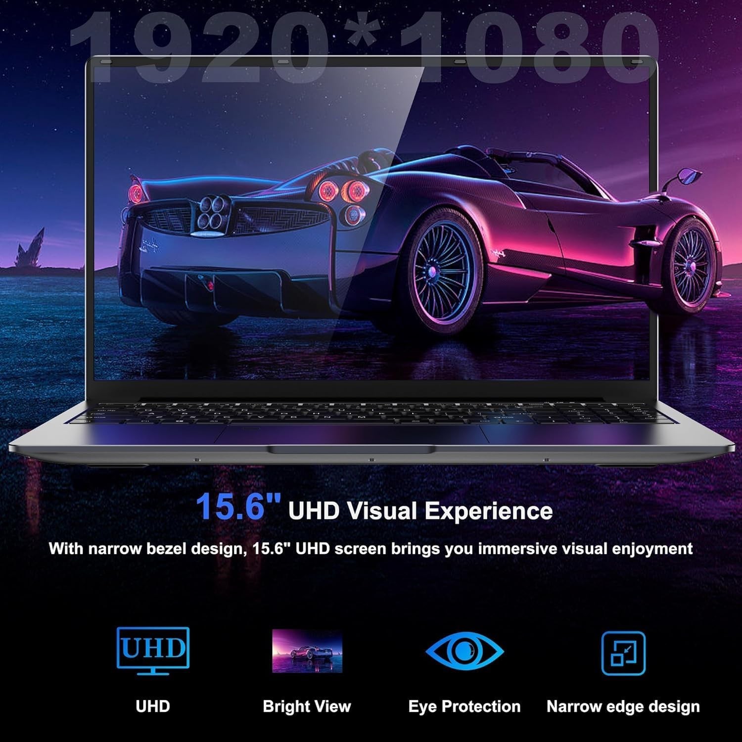 15.6″ Laptop Computer – Quad-Core N95 Processor (Up to 3.4GHz) PC…