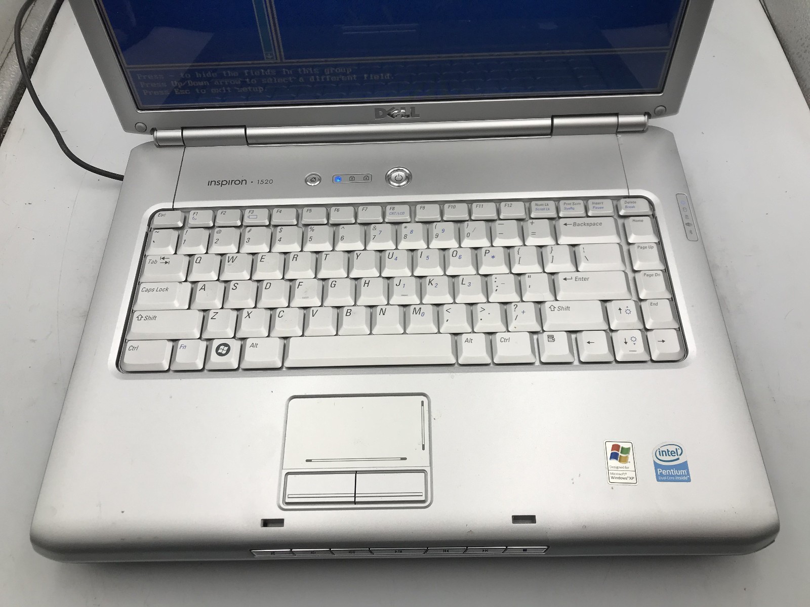 DELL INSPIRON 1520 – BOOTS TO BIOS – INTEL CORE 2 DUO – NO RAM -READ DESCRIP- BB