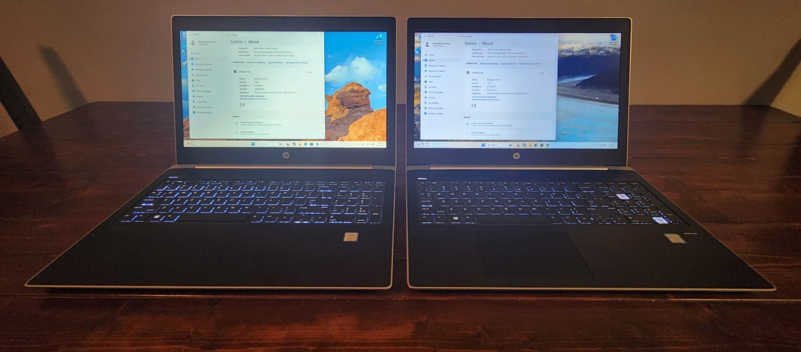 2 – HP ProBook 450 G5 Laptops with Intel Core i5-8250U, 8GB RAM, 256GB NVMe