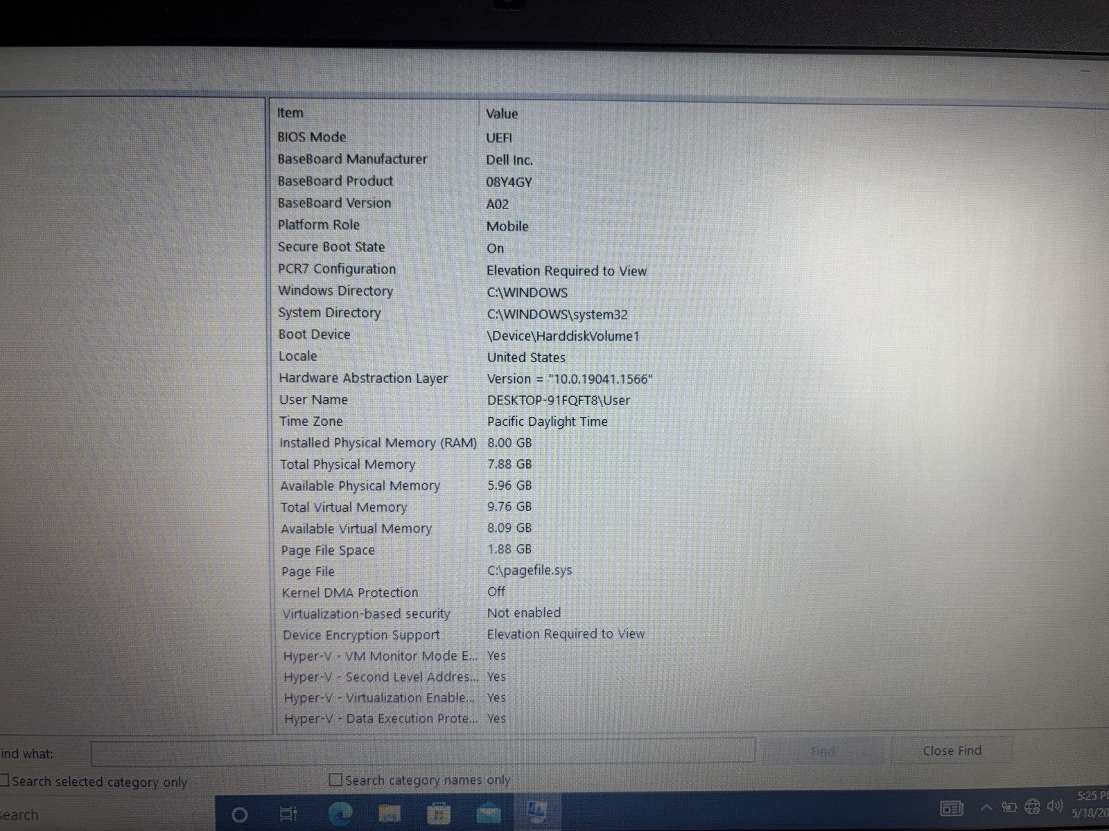 Dell Latitude 5480 i5-7440HQ 8GB RAM, 128GB SSD, Win10Edu, New Battery w/charger