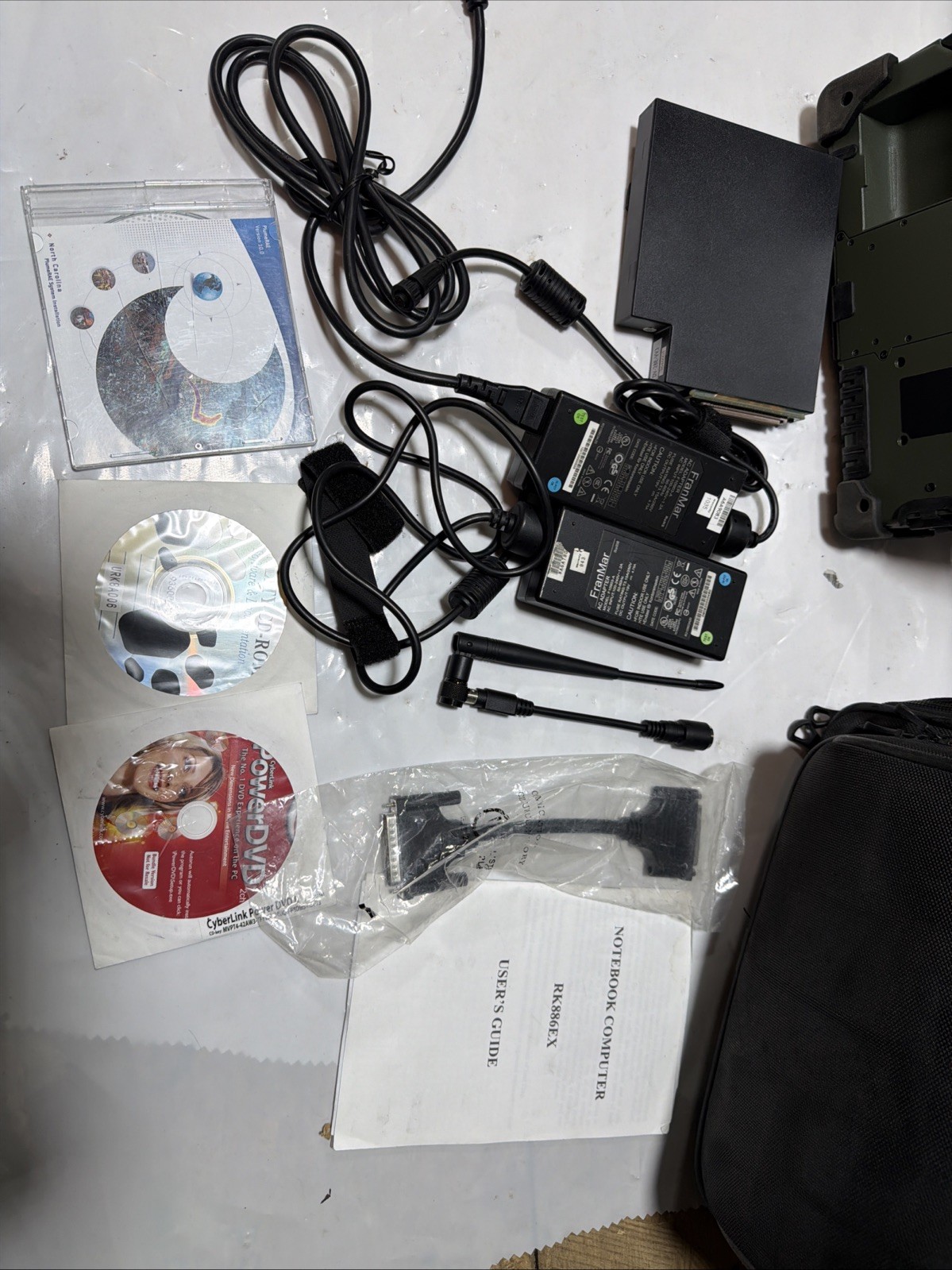 Military Laptop AMREL RK886EX With Accessories And Bag
