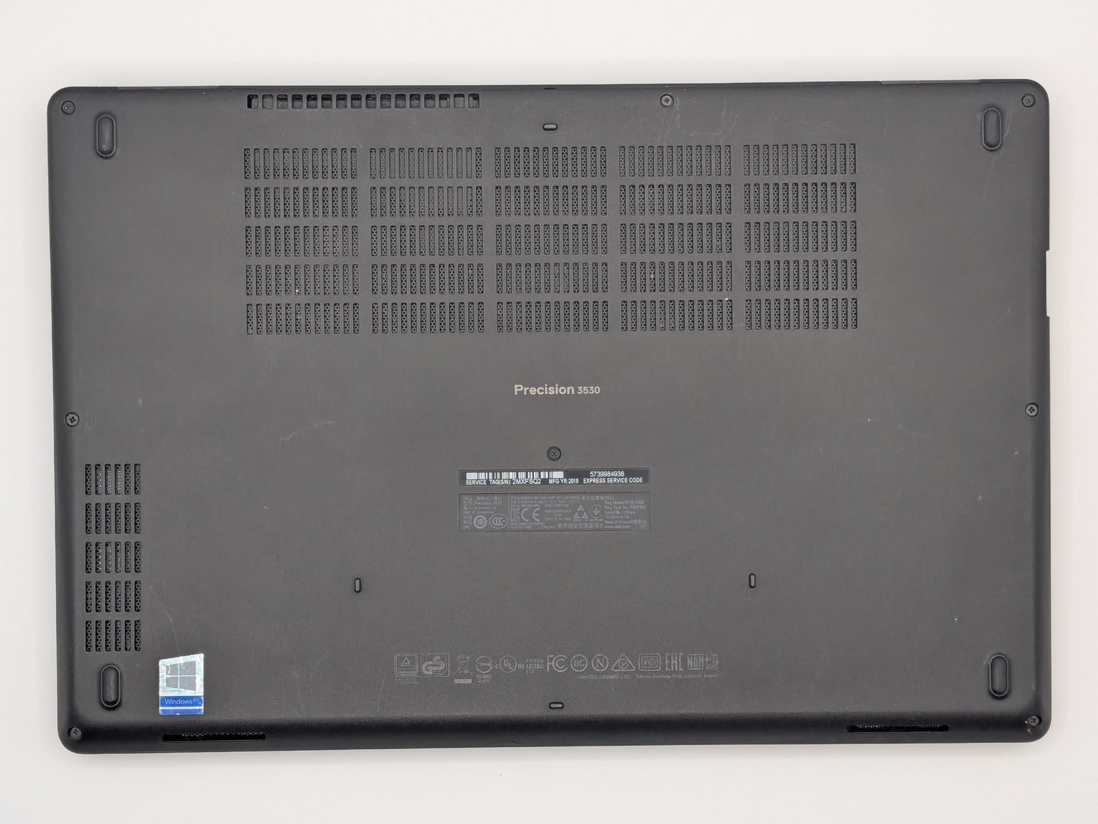 Dell Precision 3530 15″ FHD I5-8400H 1TB SSD 16GB W11P Quadro P600 Webcam