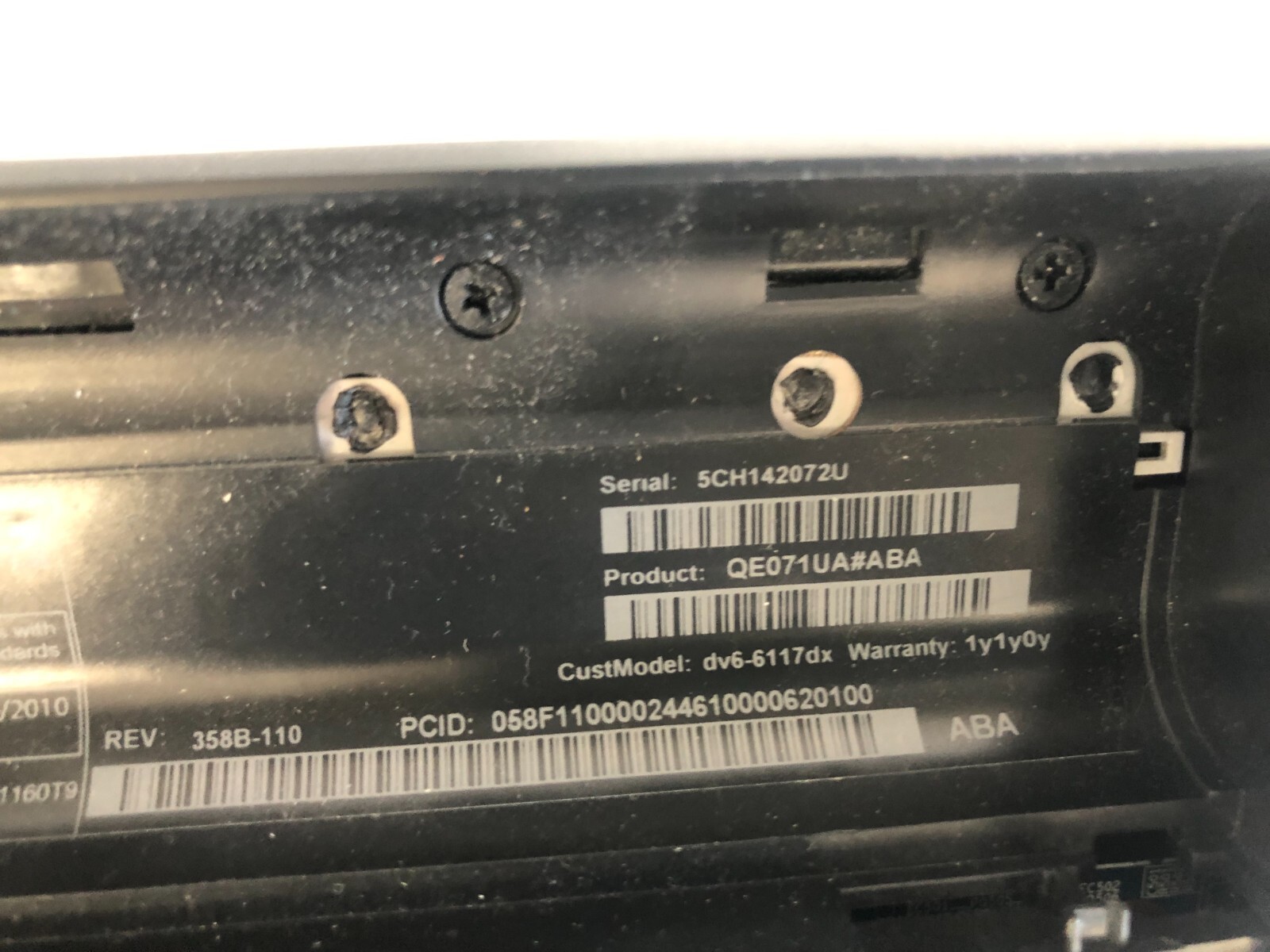 HP Pavilion dv6-6117dx Laptop AMD A8-3500M