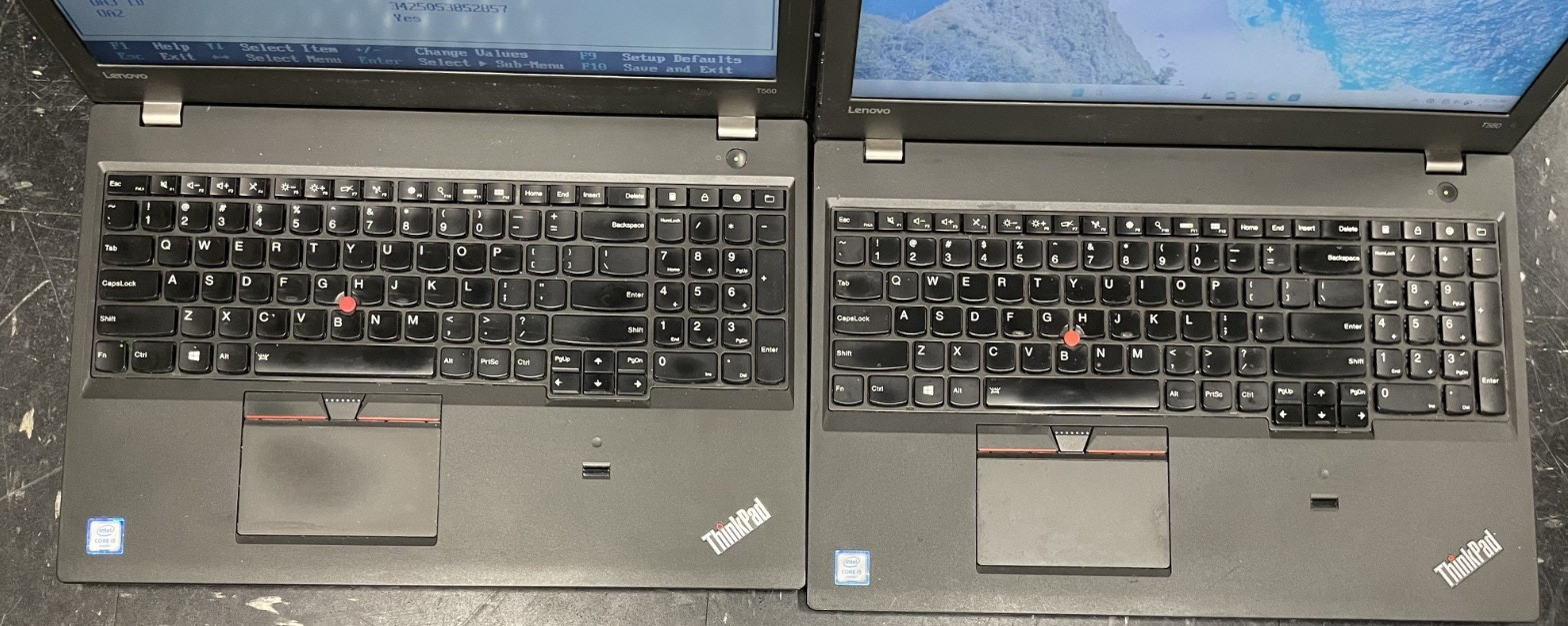 Lot of 3 Lenovo Thinkpad T560 I5-6200U 2.30GHz 16GB 256GB NO OS *READ*