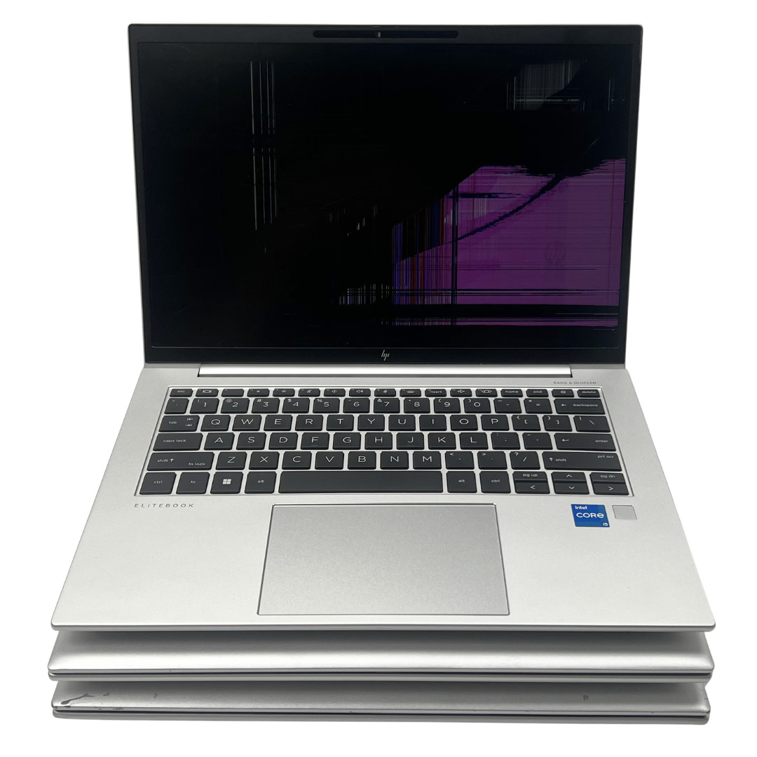 (LOT OF 3) HP Elitebook 840 G10 14″ – i5-1340P 8GB DDR5 NO SSD/OS DAMAGED SCREEN