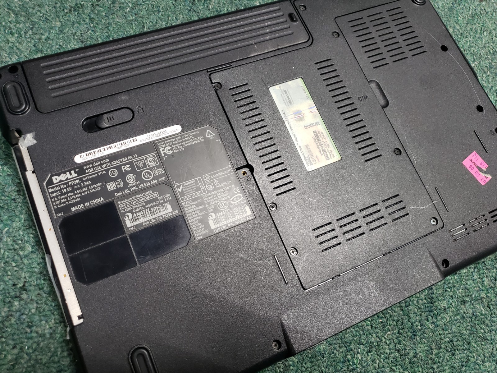 Dell Inspiron 1525 PP29L and PP20L laptops for parts or gold recovery