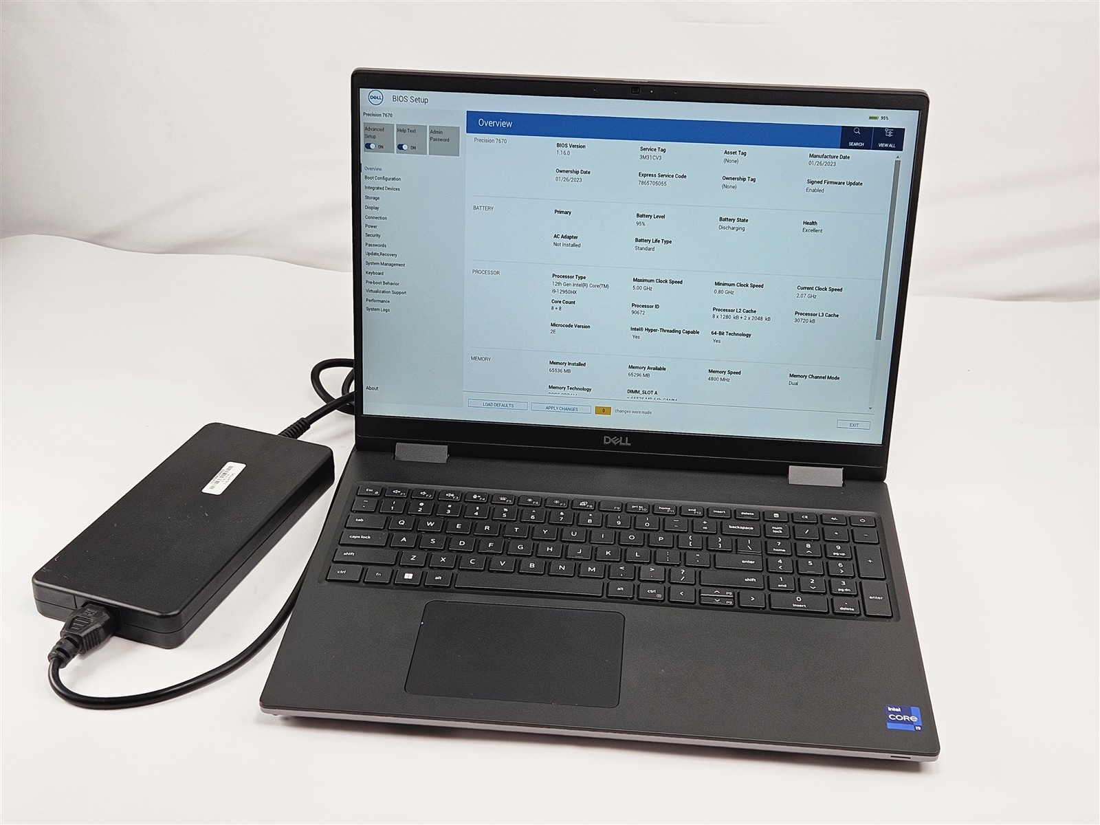 Dell Precision 7670 Intel Core i9-12950HX 64GB RAM 2TB SSD NVIDIA RTX A2000