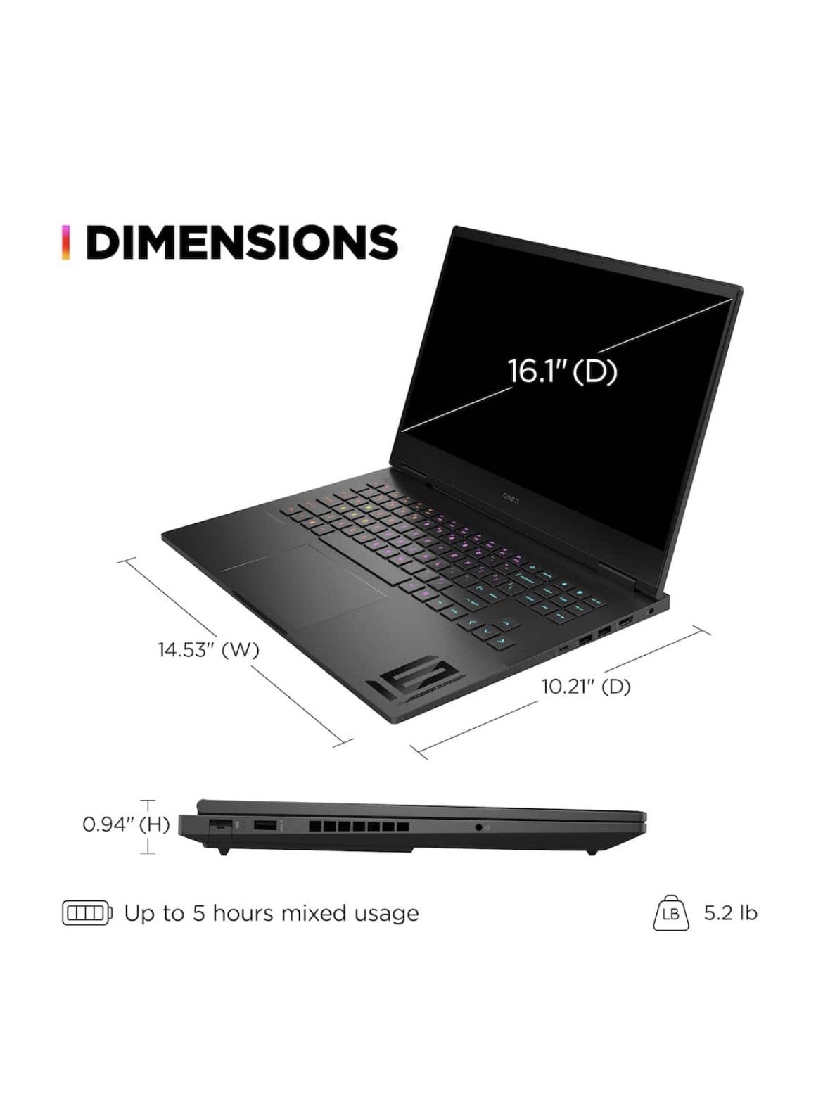 HP OMEN – 16.1″ 165Hz Full HD Gaming Laptop – Intel Core i7 13620H 2023 – 16GB