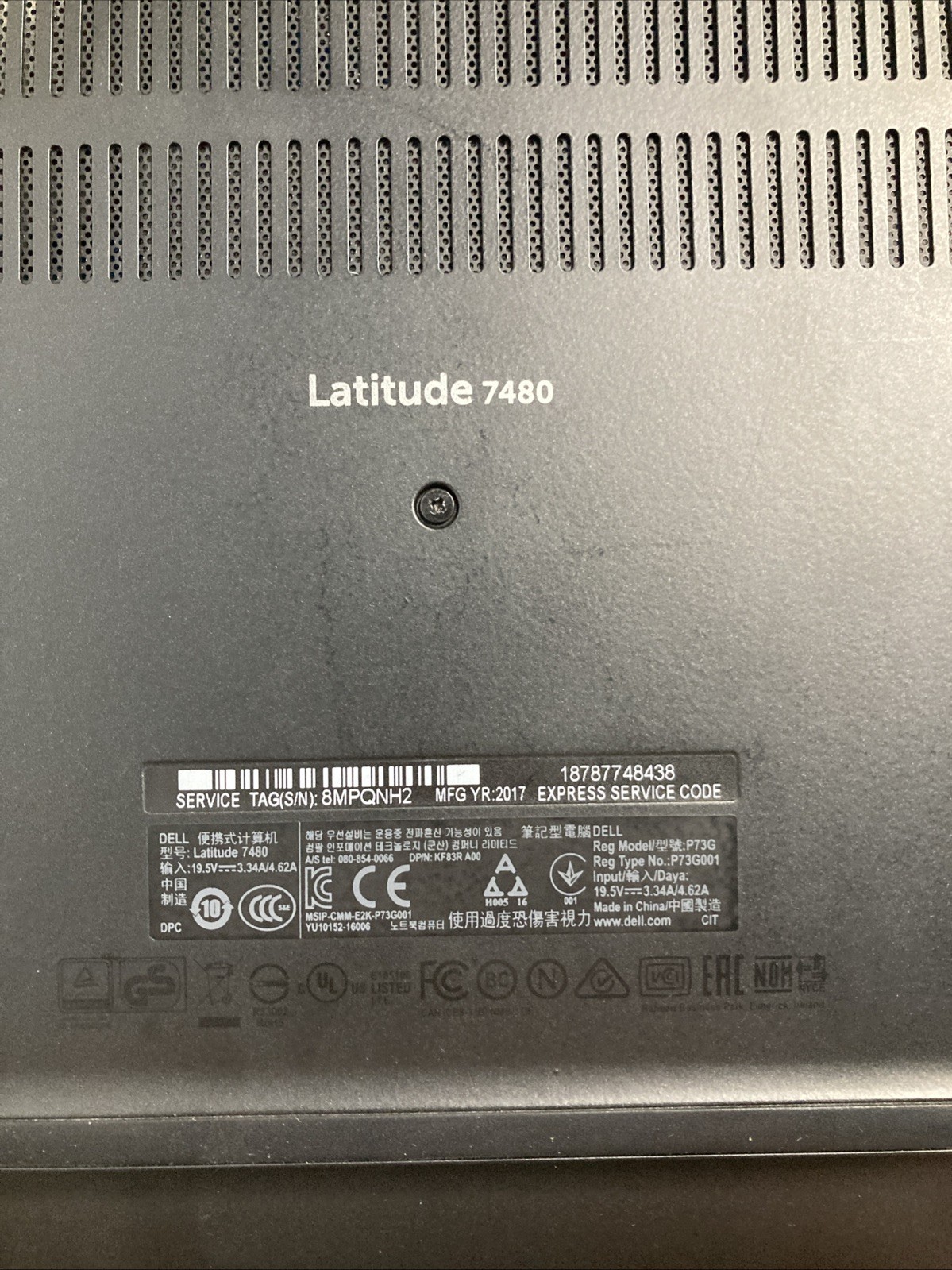 Dell Latitude 7480 – 14″ FHD, 2.8GHz i7, 8GB RAM, No HDD| Touchscreen #1010