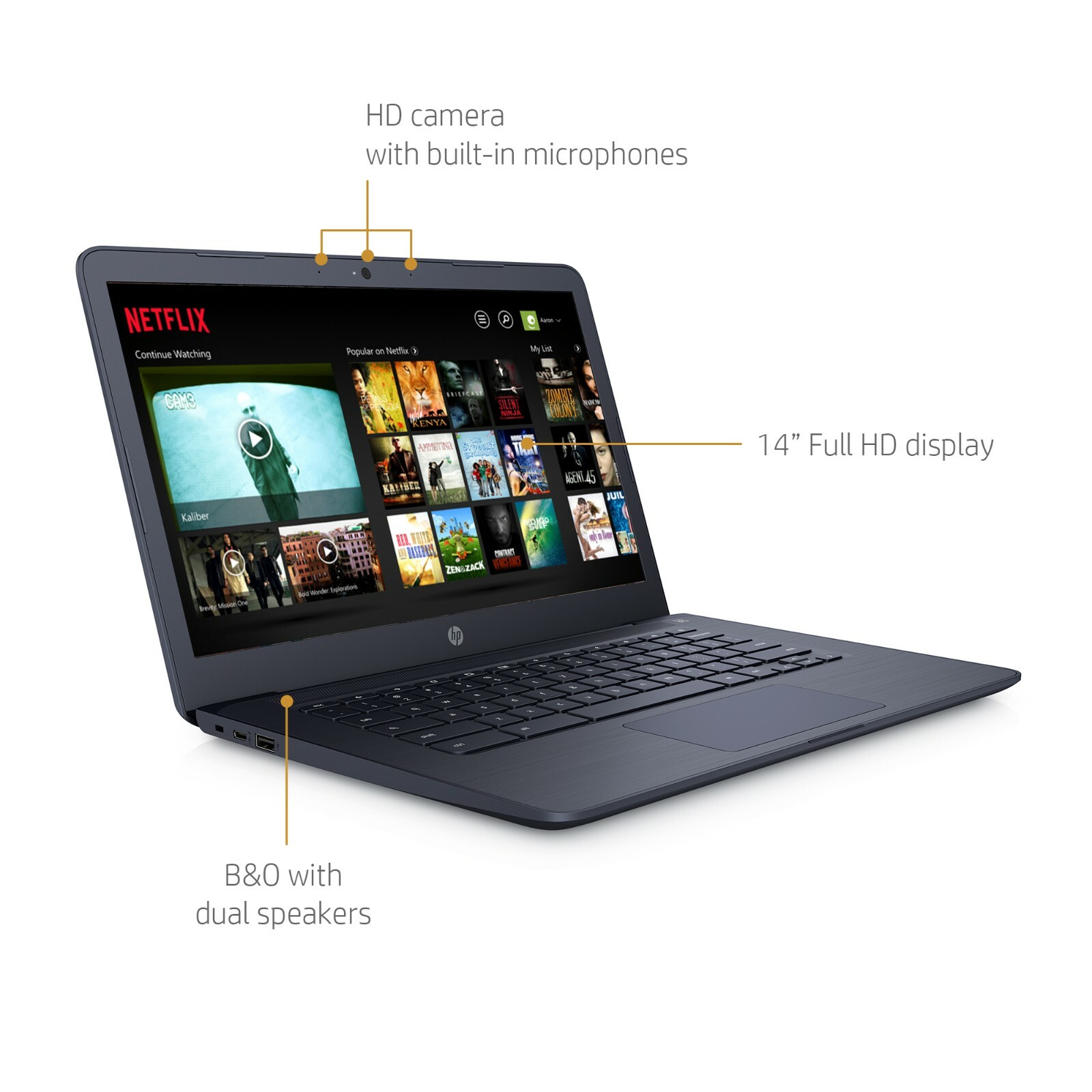 HP Chromebook 14, 14″ Full HD Display, AMD Radeon R4 Graphics Online School