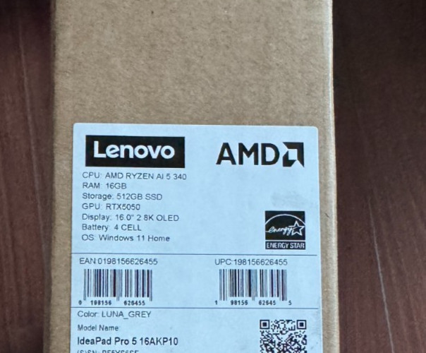 New Lenovo IdeaPad Pro 5 16″ 2.8K OLED Laptop Ryzen AI 5 340 16GB 512GB RTX 5050