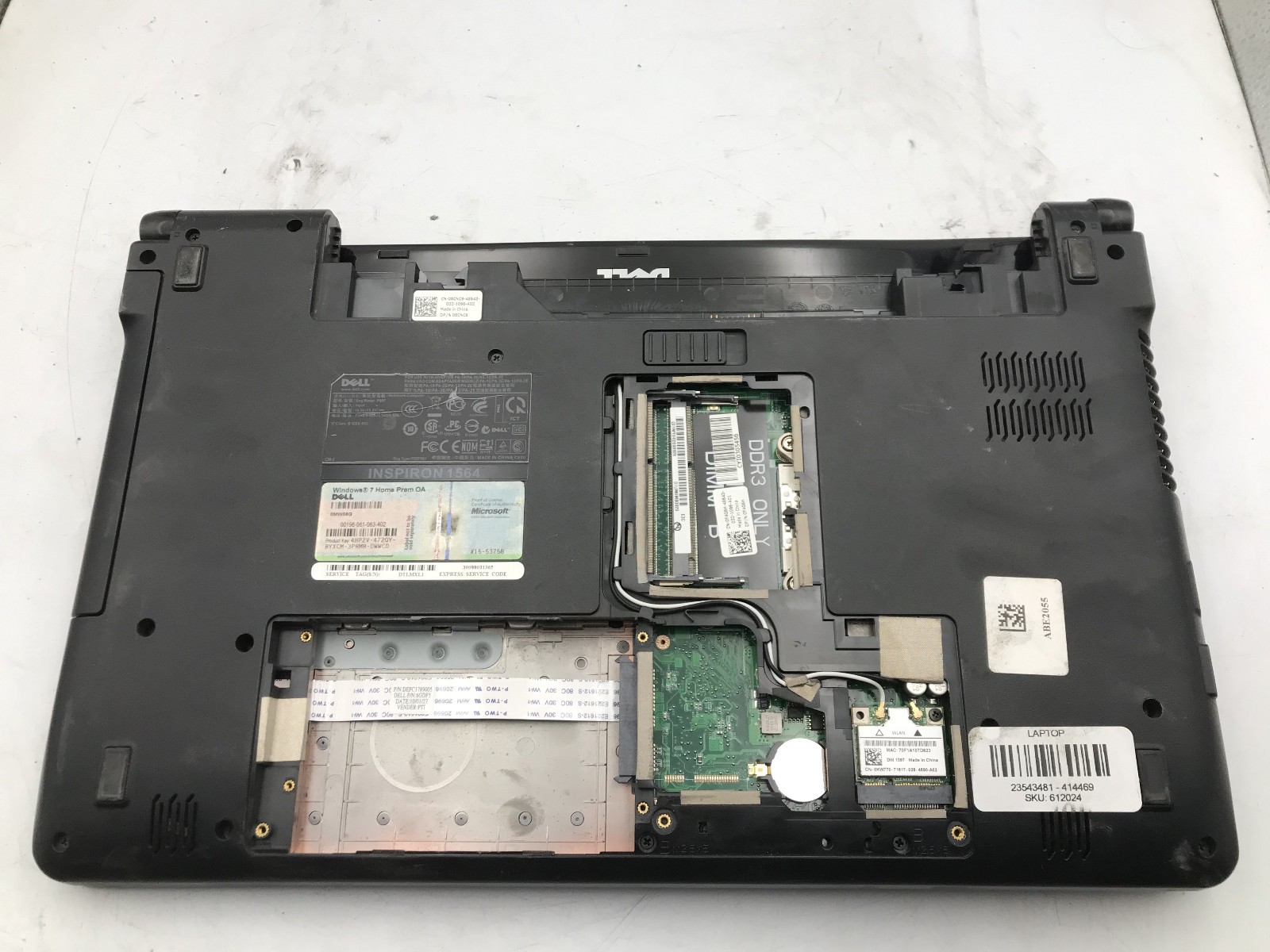DELL INSPIRON 1564 – FOR PARTS/REPAIR – INTEL I3 330M – NO RAM – READ DESC – BB!