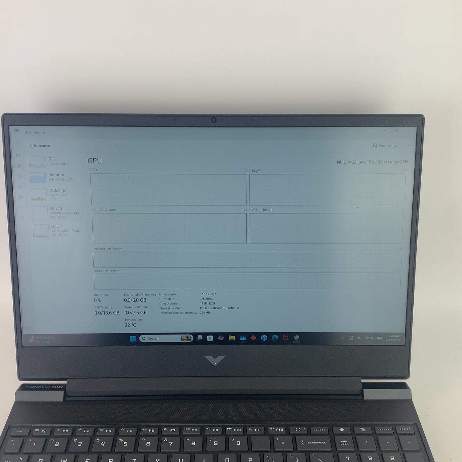Broken 6 7 7445HS 16GB RAM 512GB GeForce RTX 4050