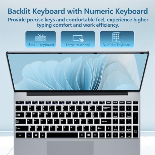 15.6 inch Laptop with Core i5-7Y54 Processor Laptop Computer 16GB RAM 512GB