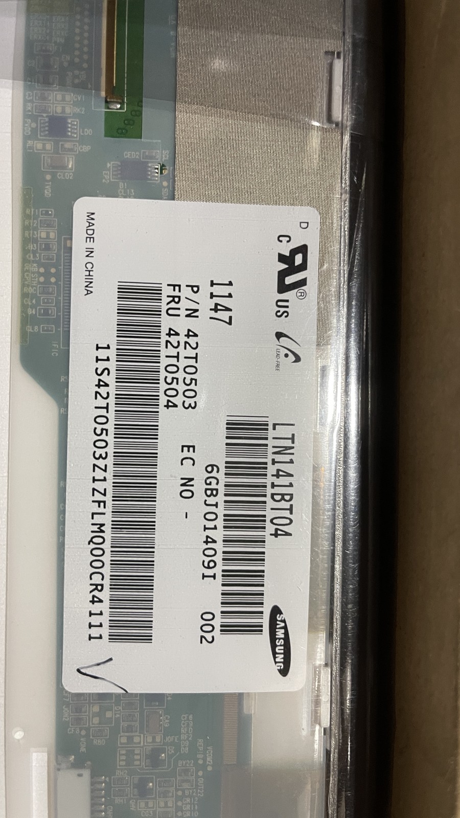 Lenovo 42t0504 Replacement LAPTOP LCD Screen 14.1″ WXGA+ LED DIODE (Substitute