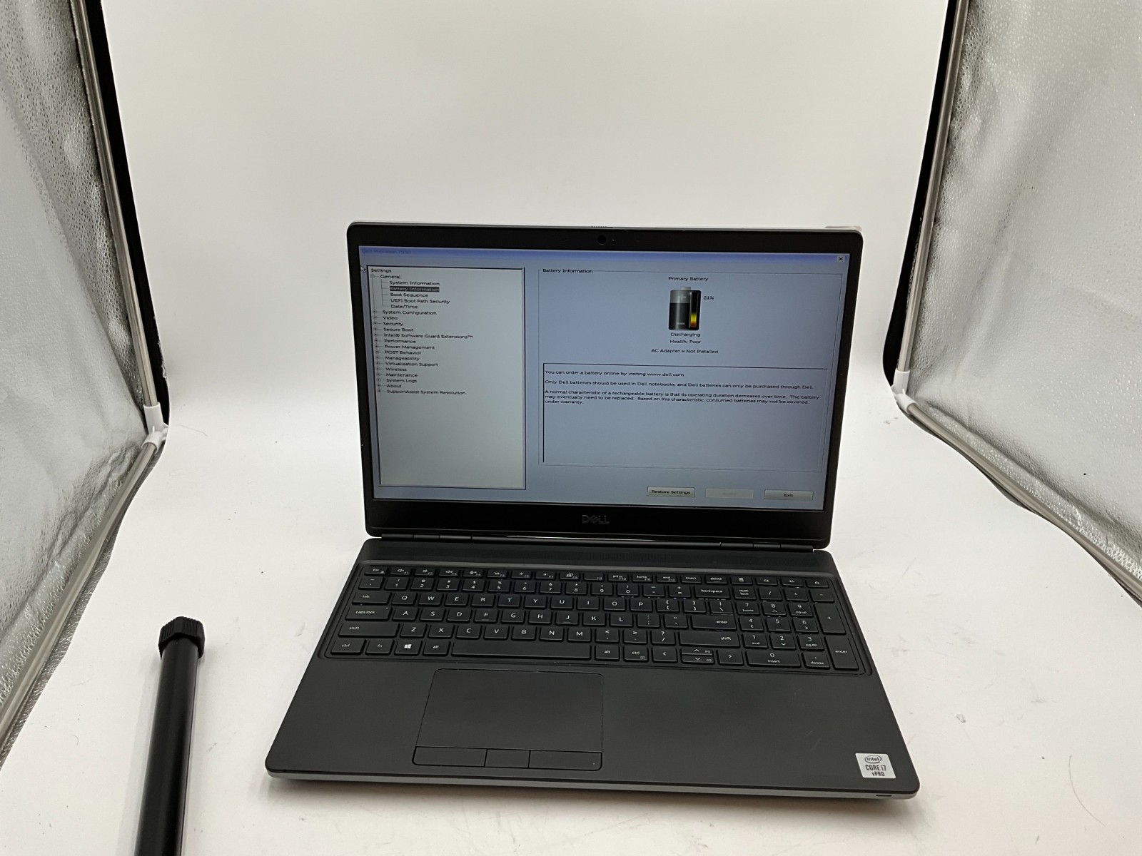 DELL Precision 7550 i7-10850H 2.70gh 32gb 512gb T2000 15.6″ LAPTOP 1YSLZ33 ***