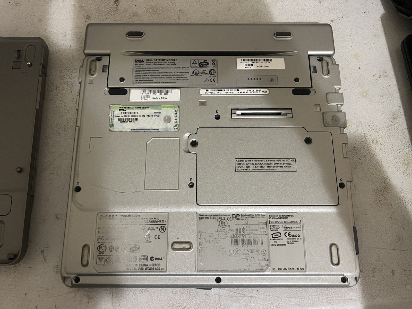 Vintage Dell Latitude X300 Pentium M 1.2GHz 640MB 60GB HDD Win XP w/ Dock Base