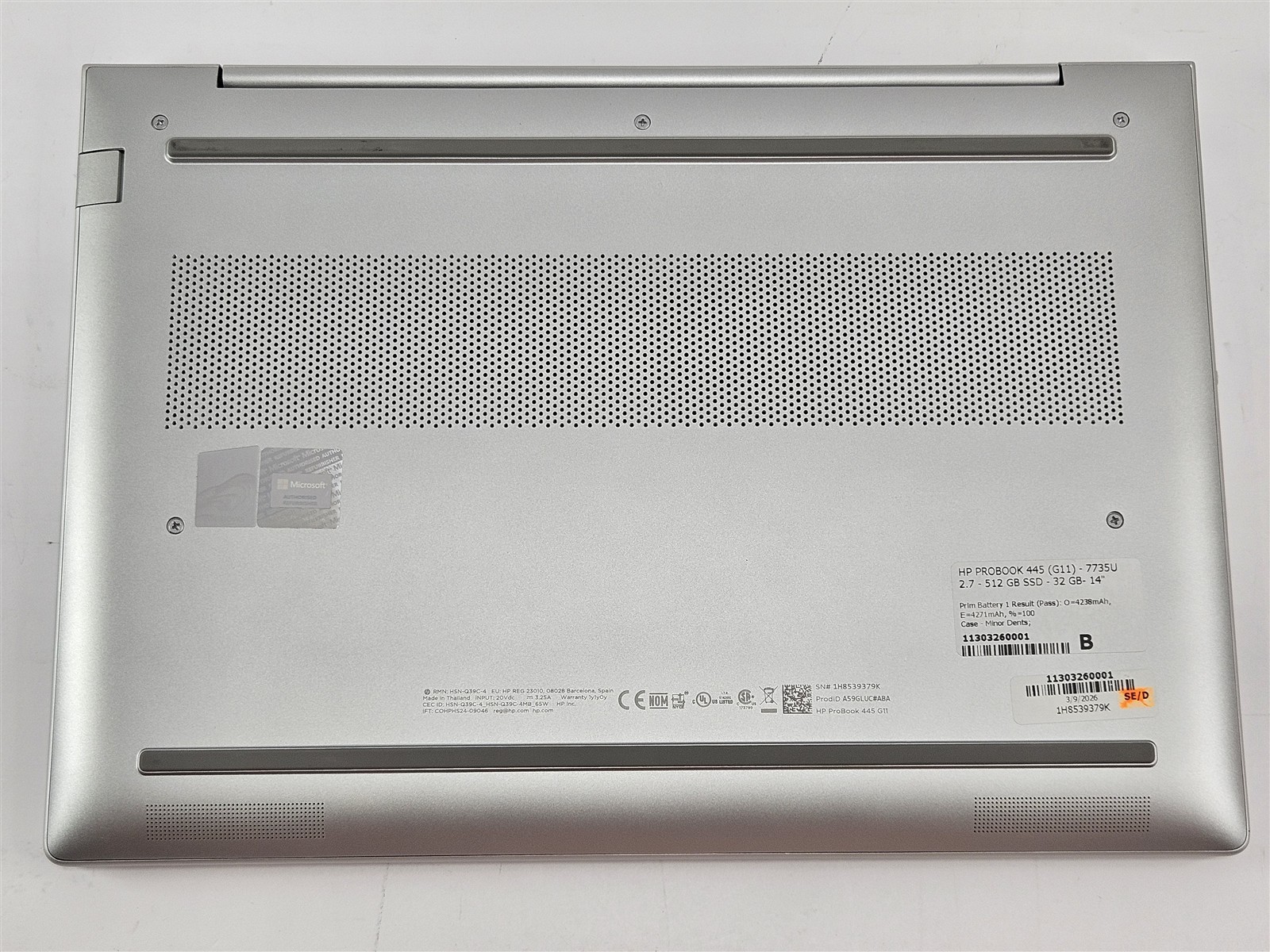 HP ProBook 445 G11 AMD Ryzen 7 7735U 32GB 512GB SSD 14″ AMD Radeon 680M
