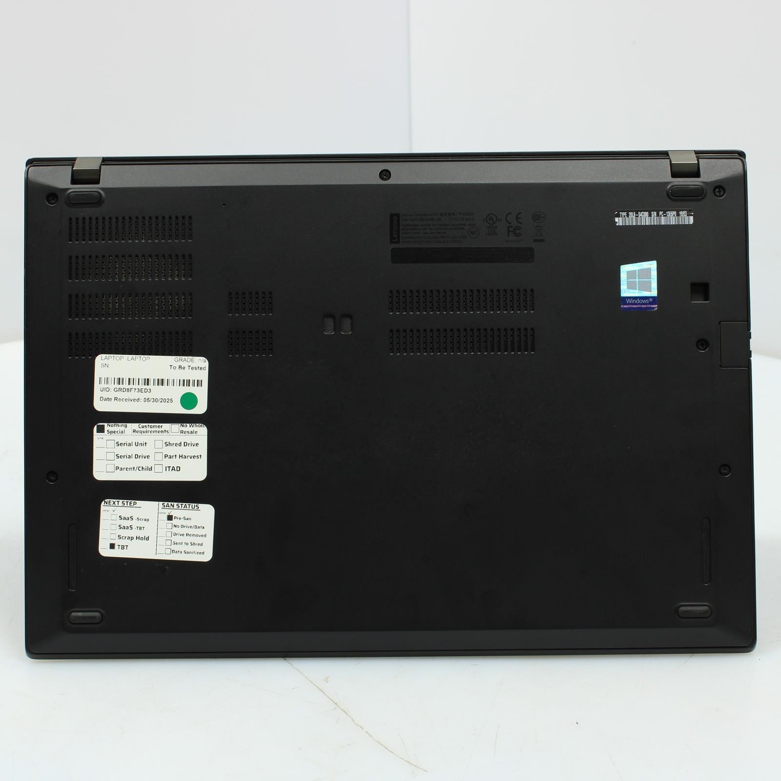 Lenovo Thinkpad T480s Intel Core i5 8th Gen 8GB RAM No Drive/OS/Battery B3