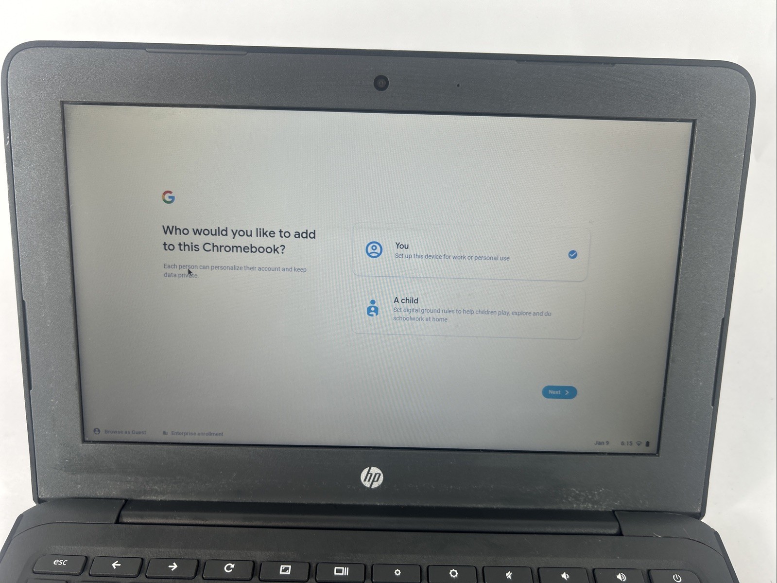 HP Chromebook 11 G6 EE 11.6″ Intel Cele 4GB RAM 16/32GB Chrome Grade B