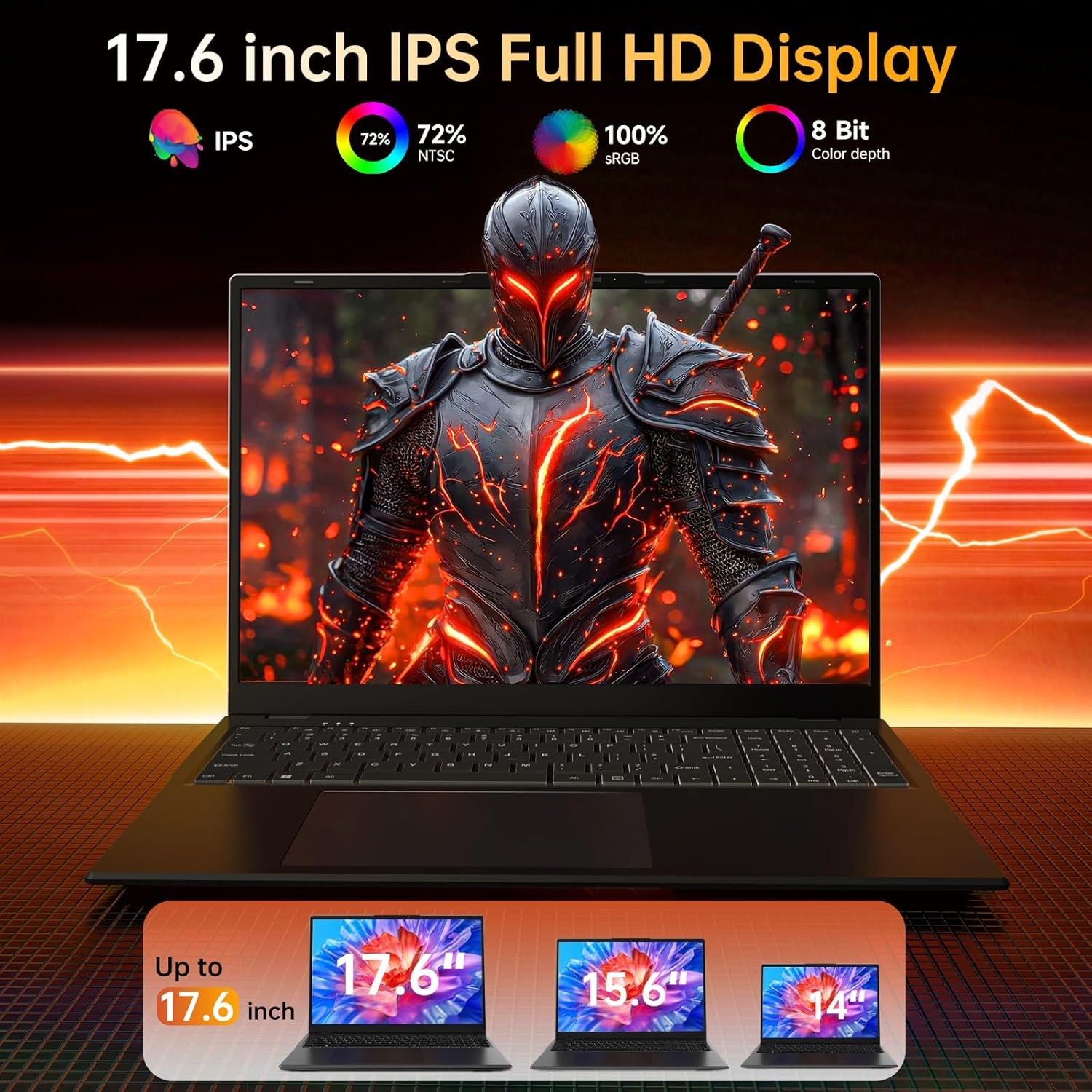jumper 17.6 Inch Laptop, 4-Core N95 Processor, 16GB DDR5 RAM 640GB SSD,…