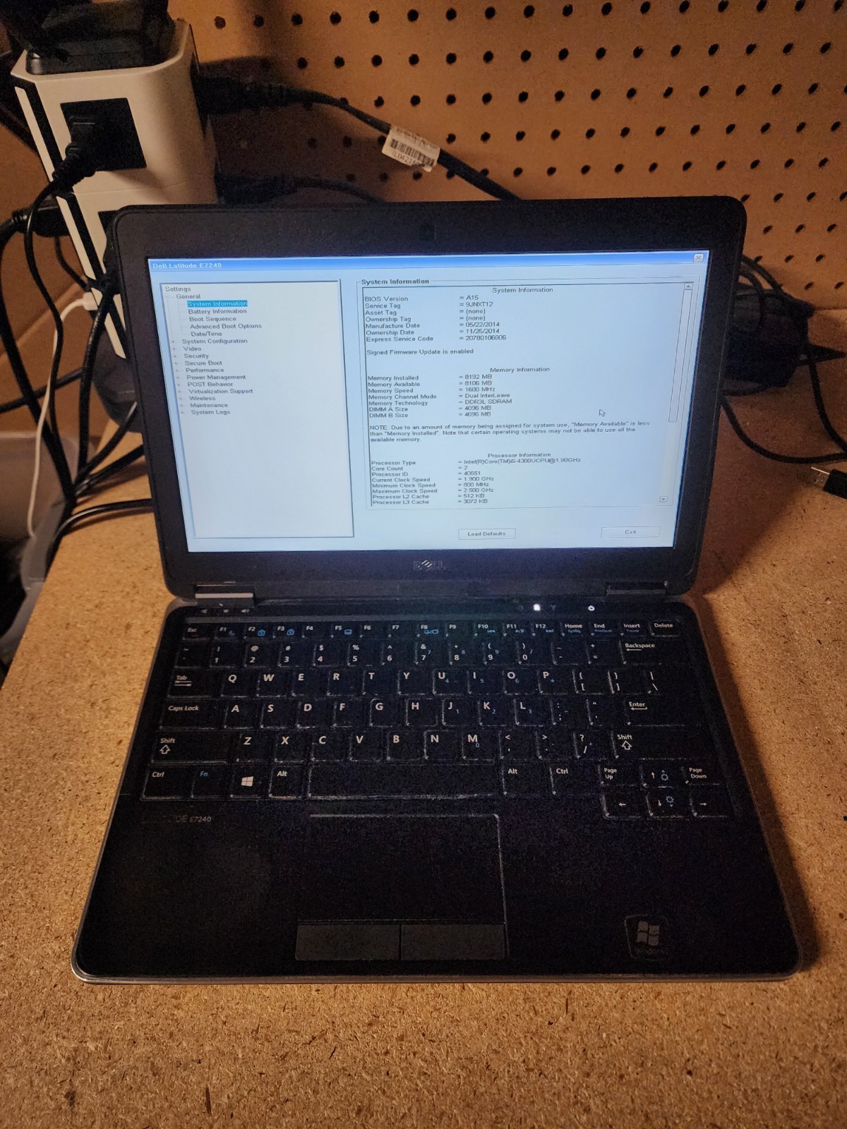Dell Latitude E7240 i5-4300U 1.9GHz 8GB RAM No HDD/OS See Desc