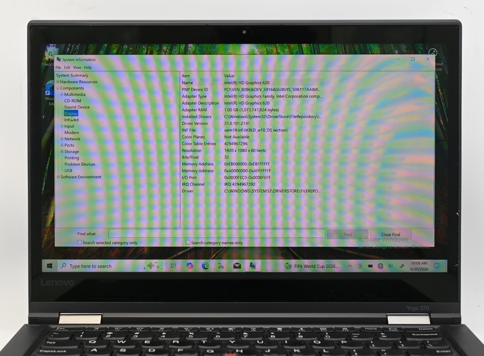 Lenovo Thinkpad Yoga 370 (2-in-1) i5-7200u 2.5GHz 8GB RAM 256GB SSD Windows 11 P