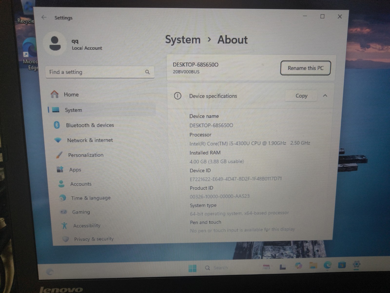2018 Lenovo ThinkPad T450 Intel Core I5-5300U