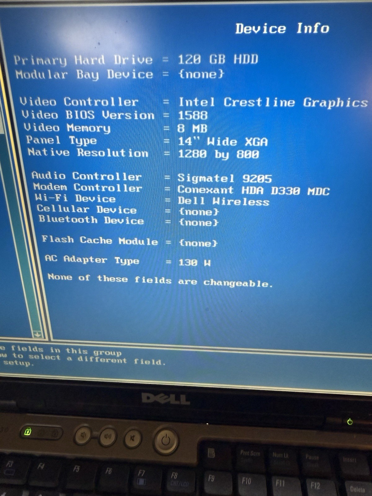 Dell Latitude D630 Laptop Duo 2, 2GB RAM , 120GBHD Win XP NO BATTERY