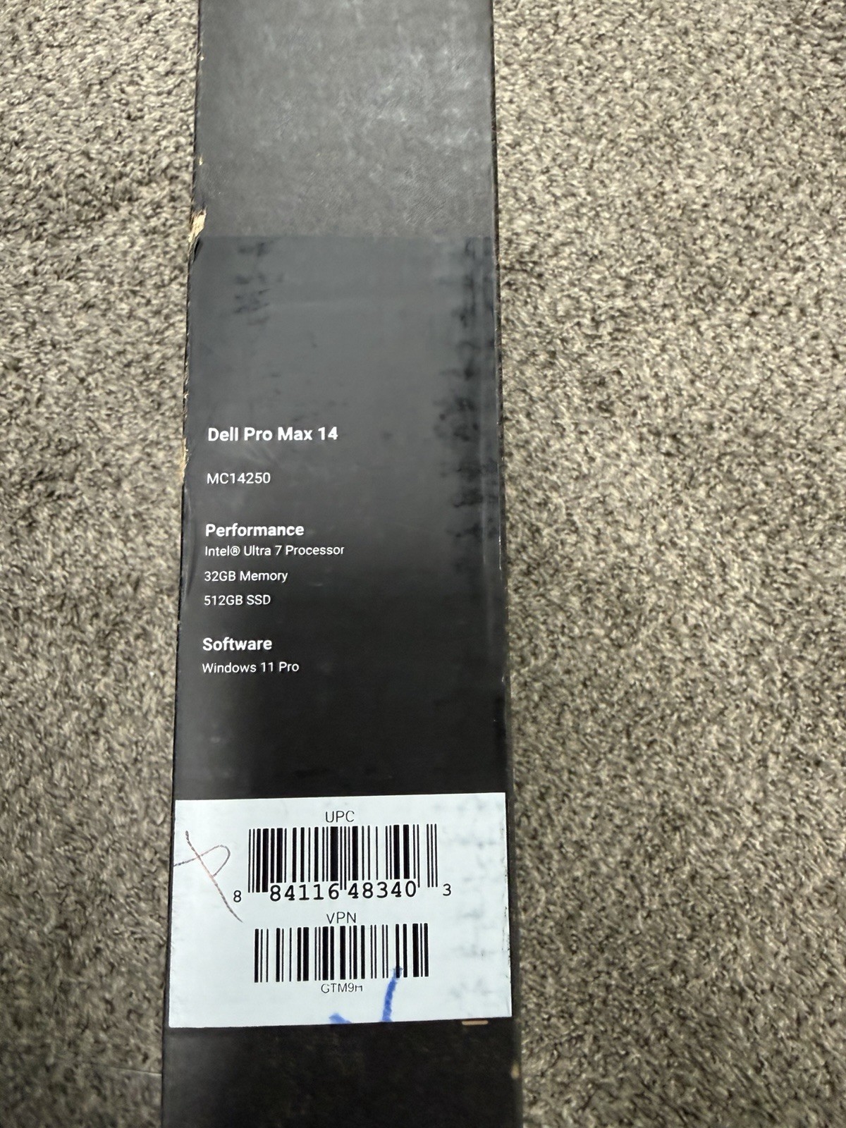 Dell Pro Max 14″ FHD Core Ultra 7 32GB 512GB SSD W11P – GTM9H – NEW