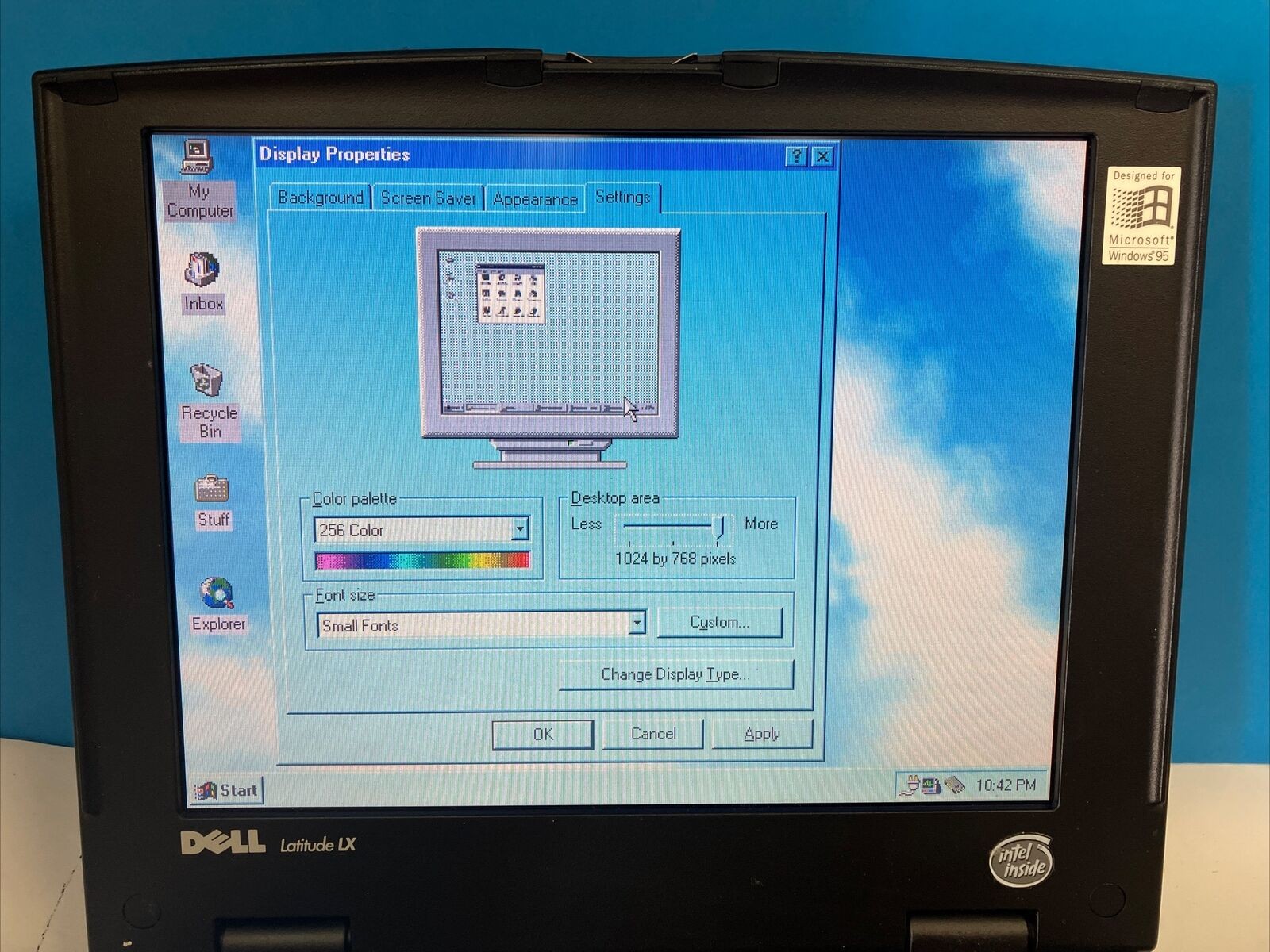 Dell Latitude LX 4100T 10.5″ Laptop 80486 CPU / 12MB RAM / Windows 95 (Read) ~