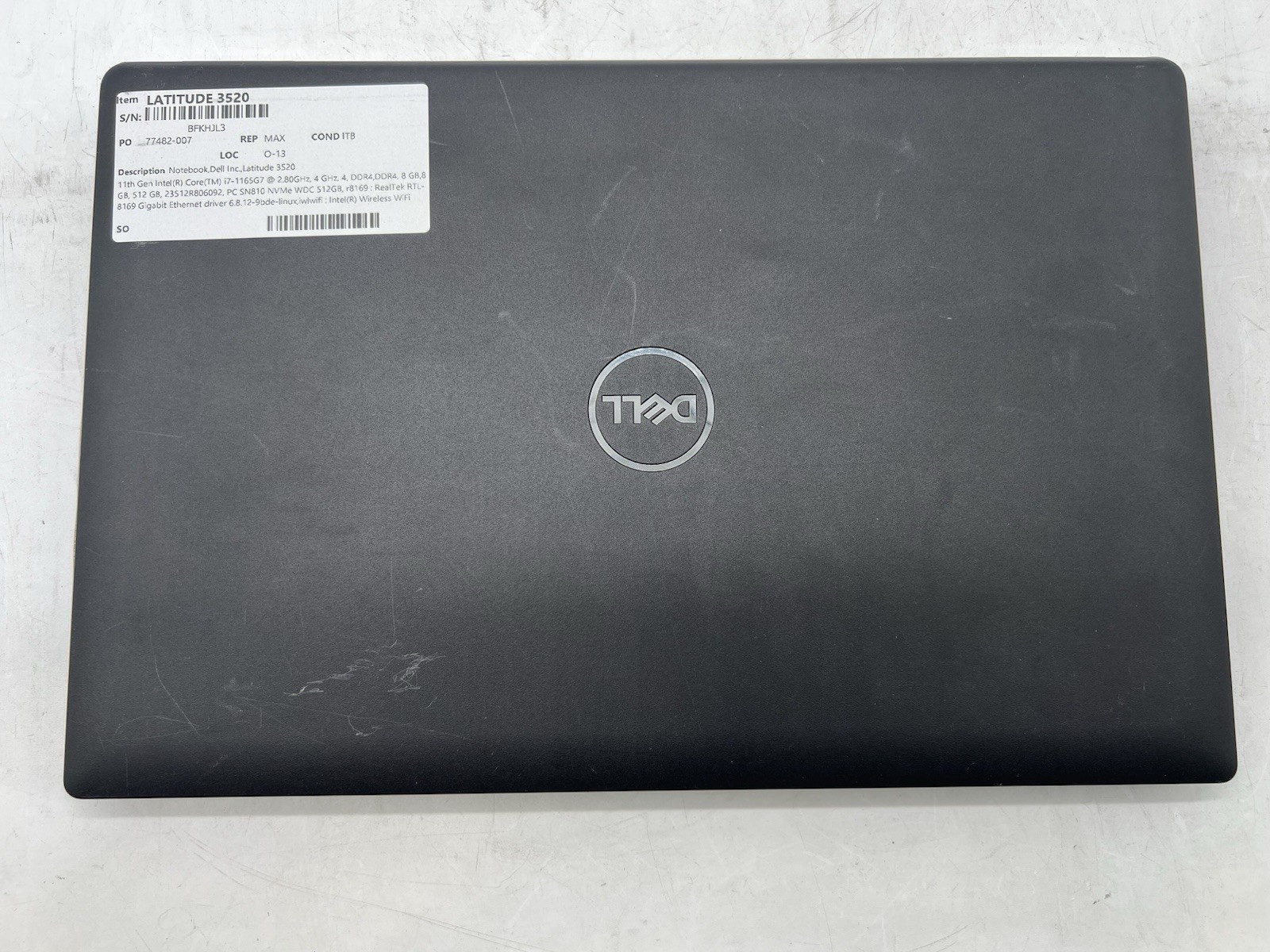 Dell Latitude 3520, i7-1165G7, @ 2.80GHz, 16GB RAM, 512GB NVMe-No OS/Adapter