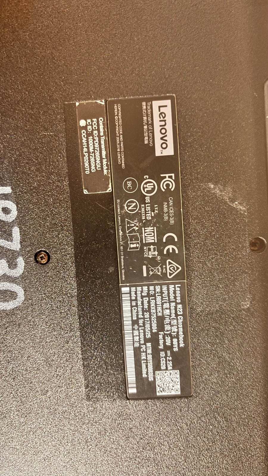 Lenovo N23 Chromebook 11.6” Intel Celeron N3060 4GB RAM Tested Works Great #47