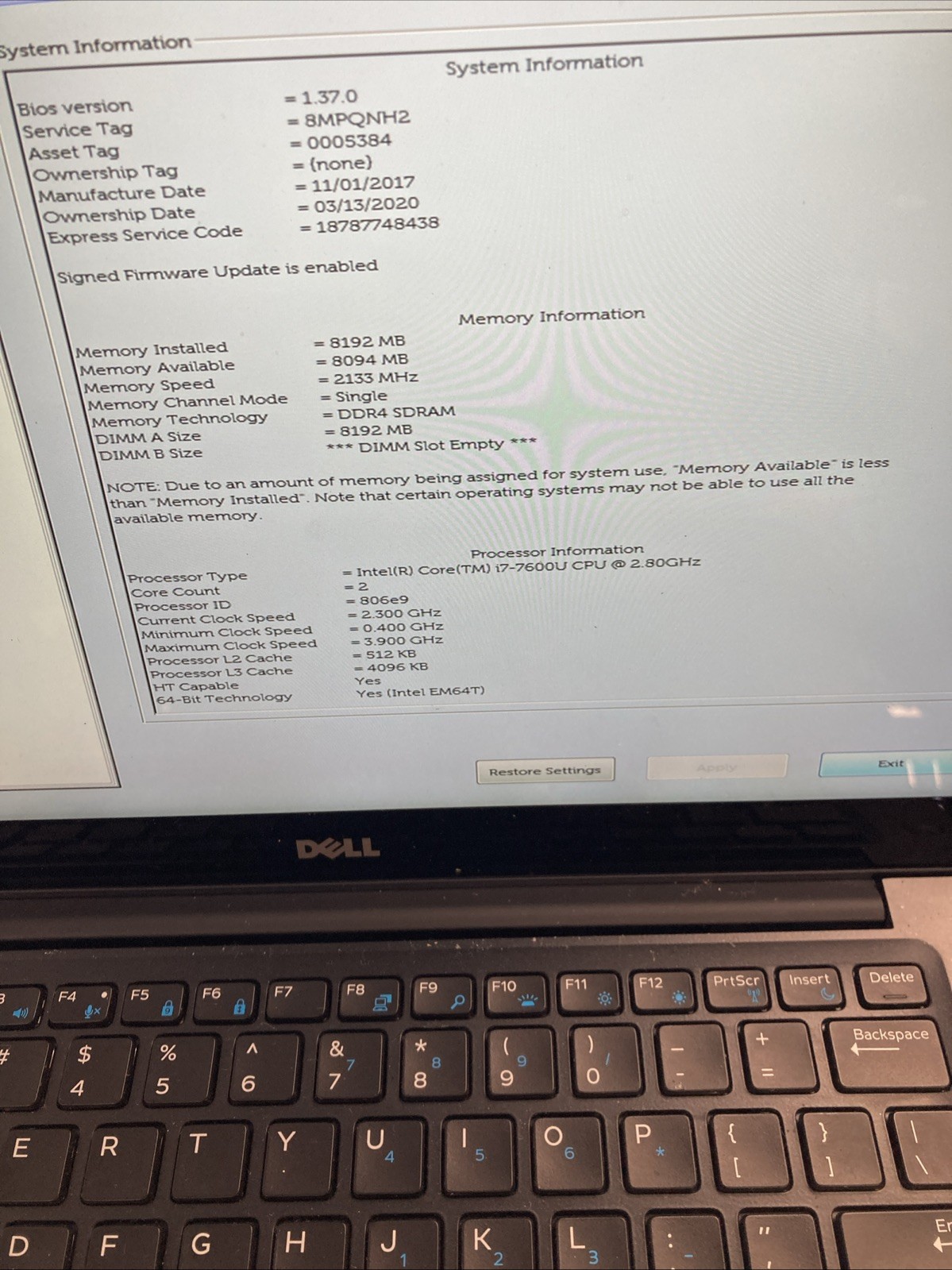Dell Latitude 7480 – 14″ FHD, 2.8GHz i7, 8GB RAM, No HDD| Touchscreen #1010
