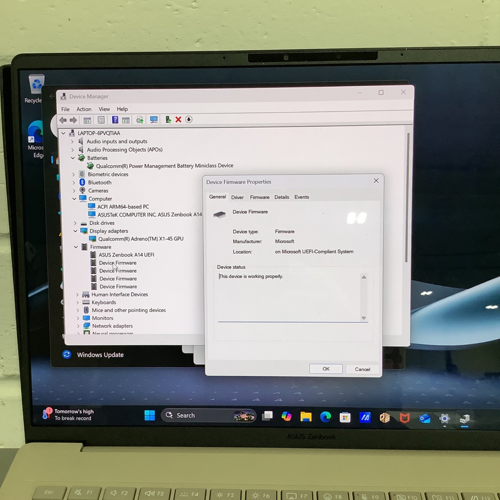 ASUS Zenbook A14 (UX3407Q) 14″ FHD+ OLED Snapdragon X Plus 16GB RAM 512GB SSD