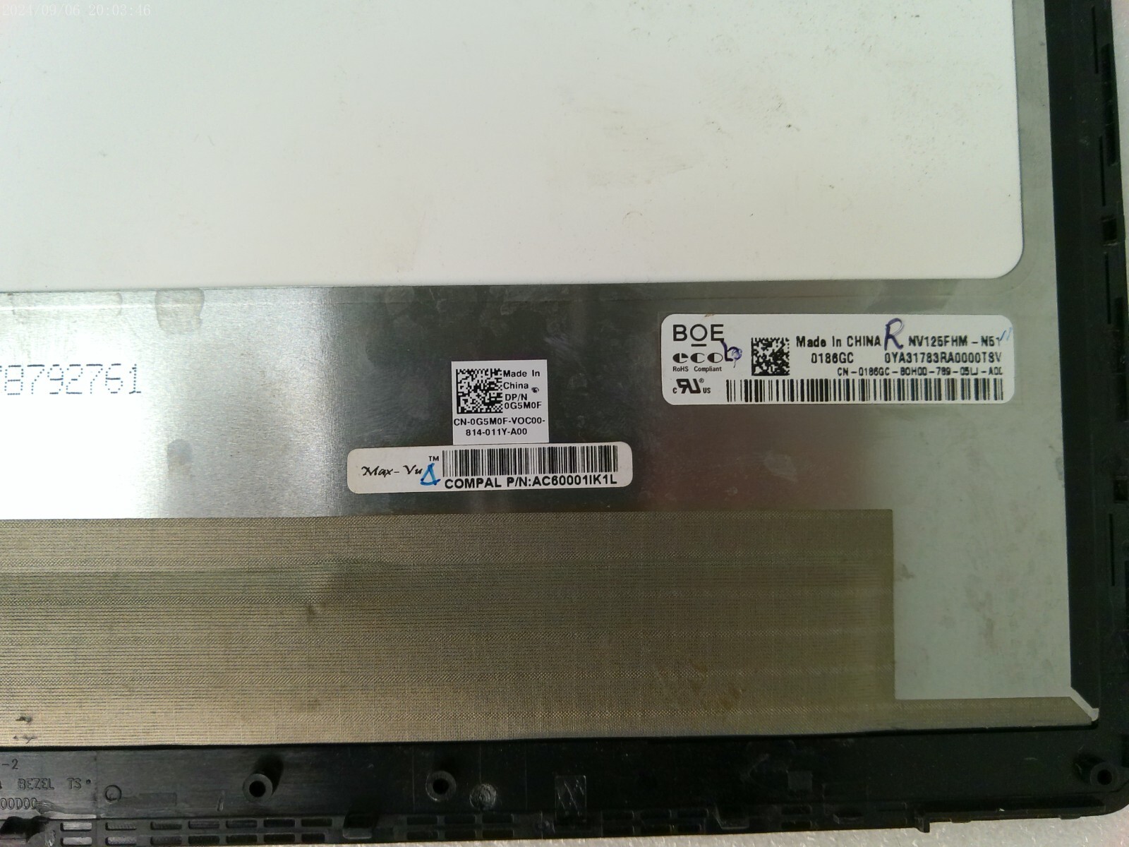 Dell Latitude 5280 12.5″ Complete Touchscreen Assembly