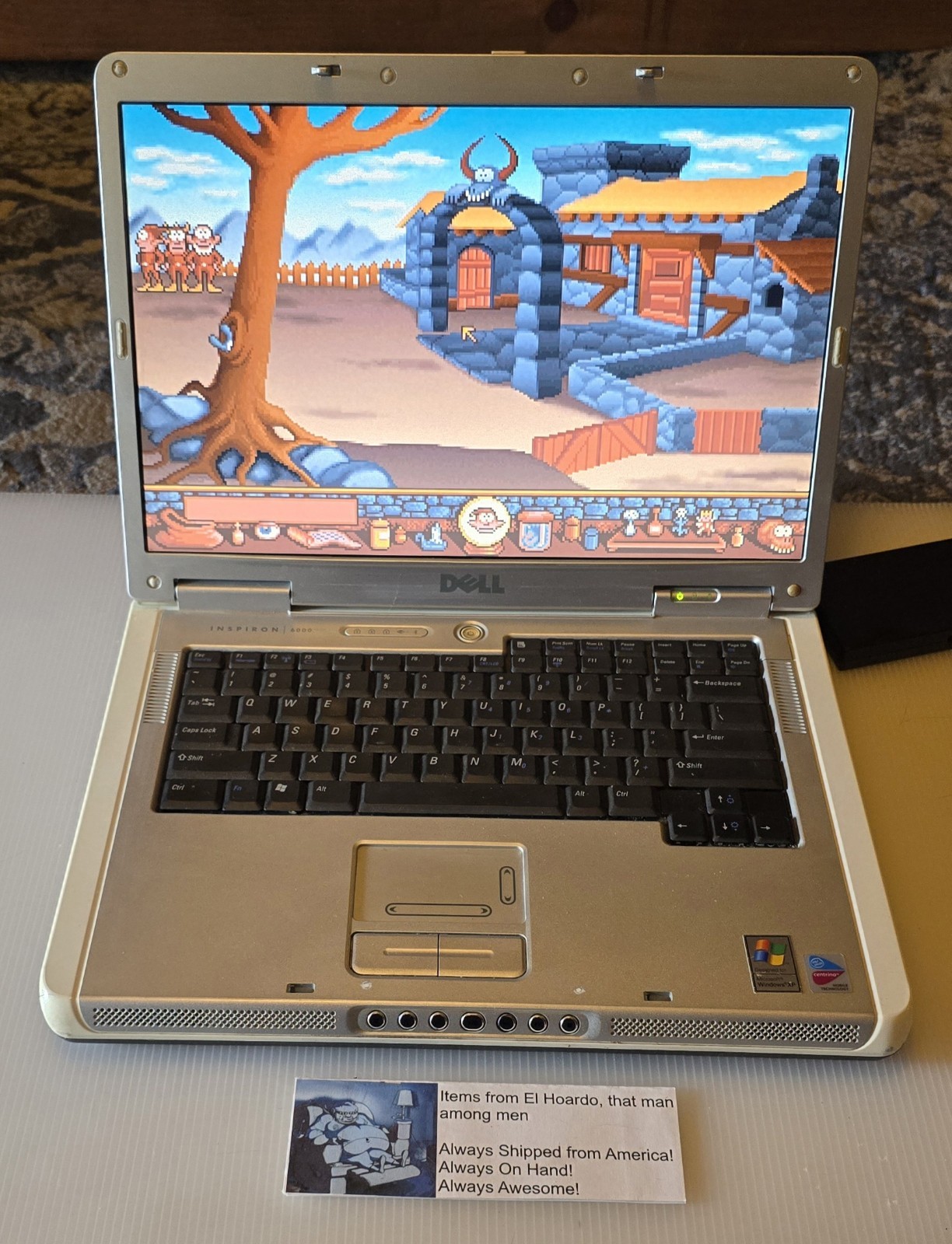 Dell inspiron 6000 laptop 1GB Ram 40GB HDD 1.6 Ghz Pentium M DVD Rom Windows XP