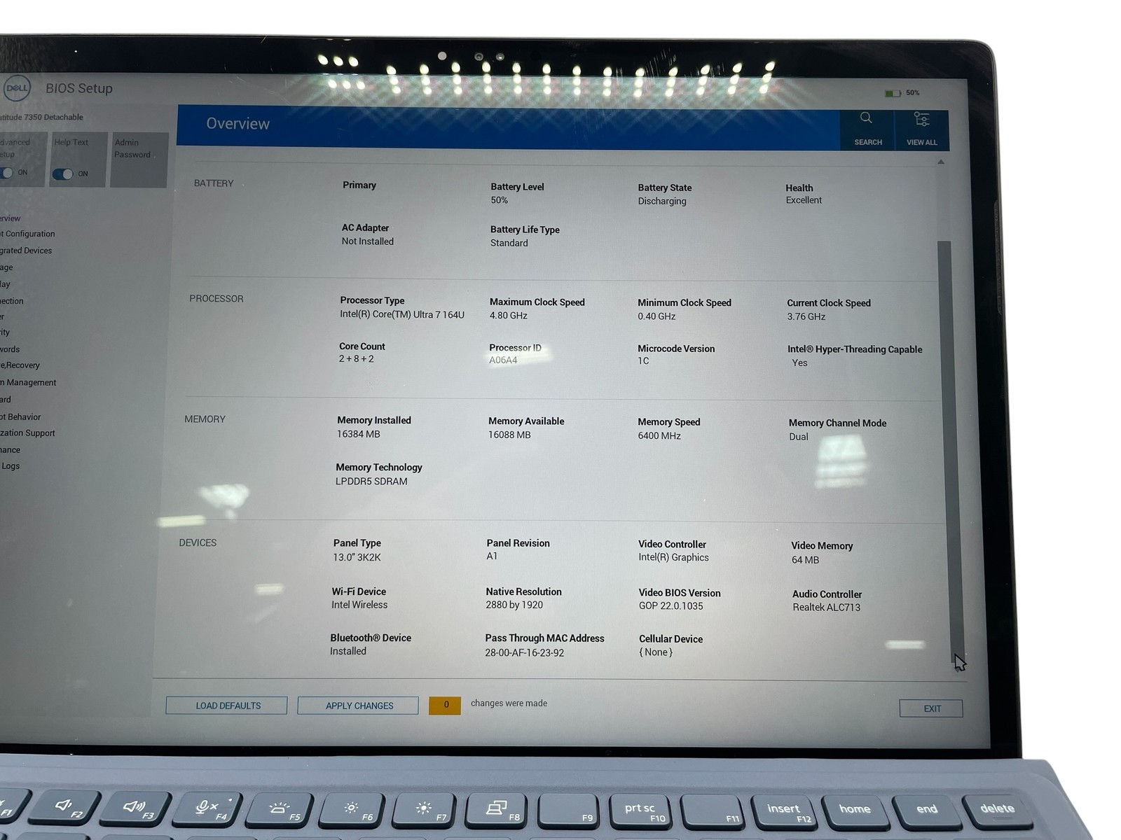 Dell Latitude 7350 Detachable 13″ – Ultra 7 165U – 16GB – 512GB – Grade D