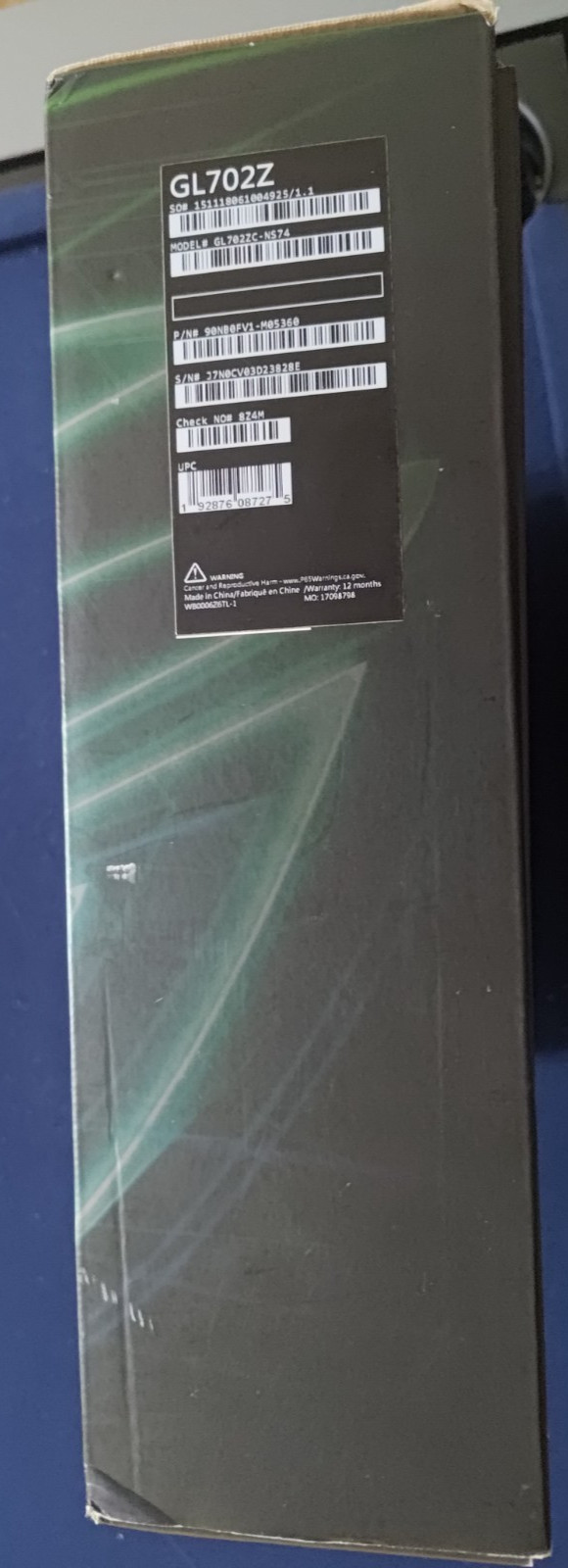ASUS ROG Strix GL702ZC 17.3” (2T + 1T, AMD Ryzen 7, 3.70GHz, 32GB) Laptop