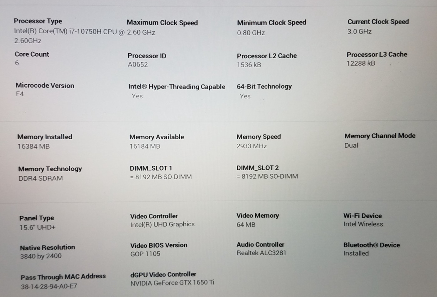 Dell XPS 15 9500, i7 10th Gen CPU, 16GB RAM, 512GB NVMe, GTX 1650, Lot of 3