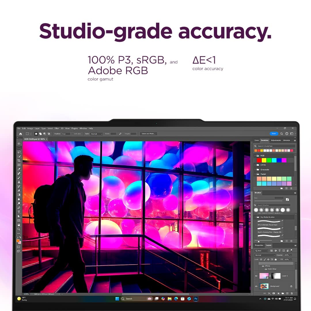 Lenovo – Yoga Slim 7i Ultra Aura Edition- 14″ 3K 120Hz OLED Touchscreen Lapto…
