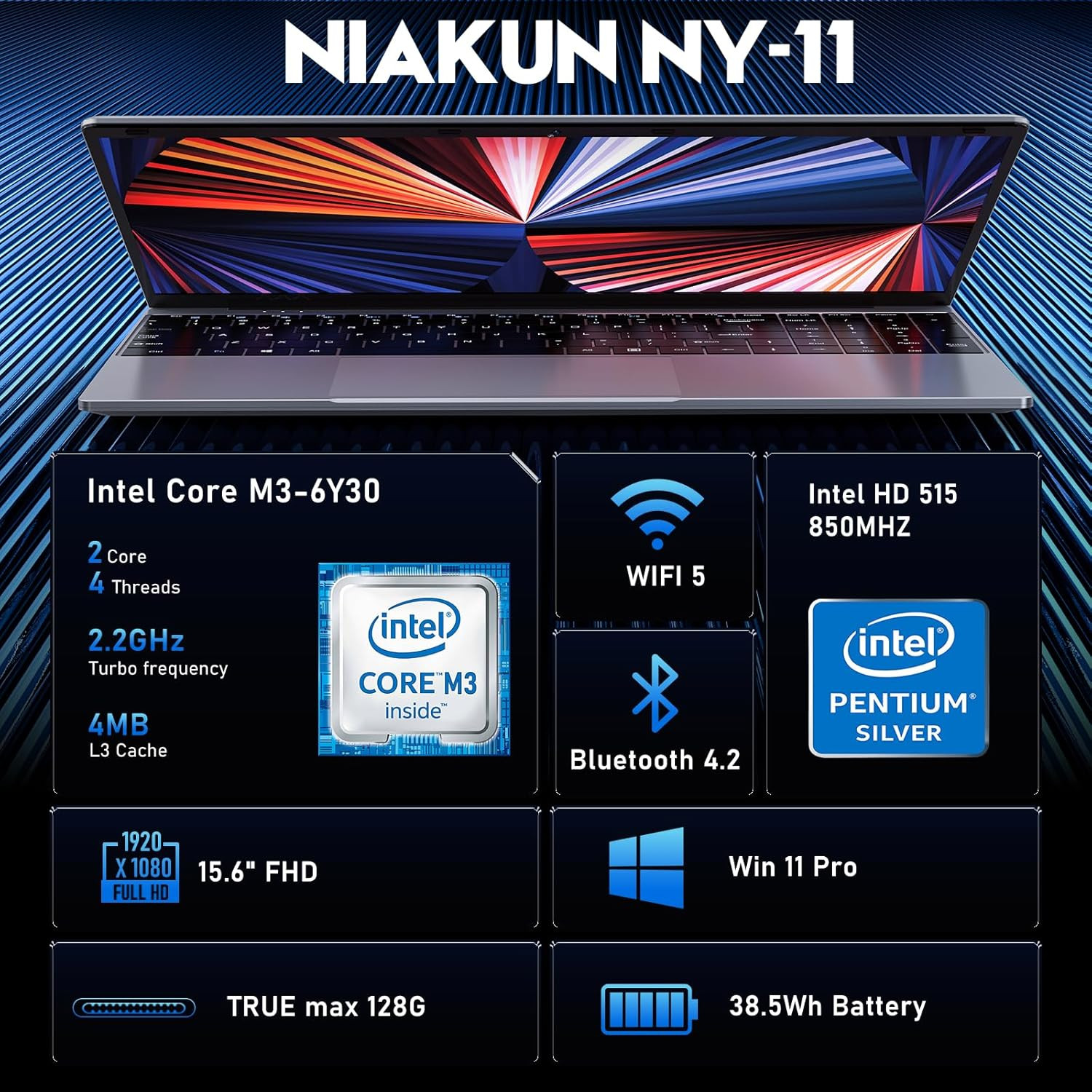 Laptop, Window 11 Pro Laptop Computer 2026, 15.6 Inch Lap Top, 16GB RAM 256GB SS