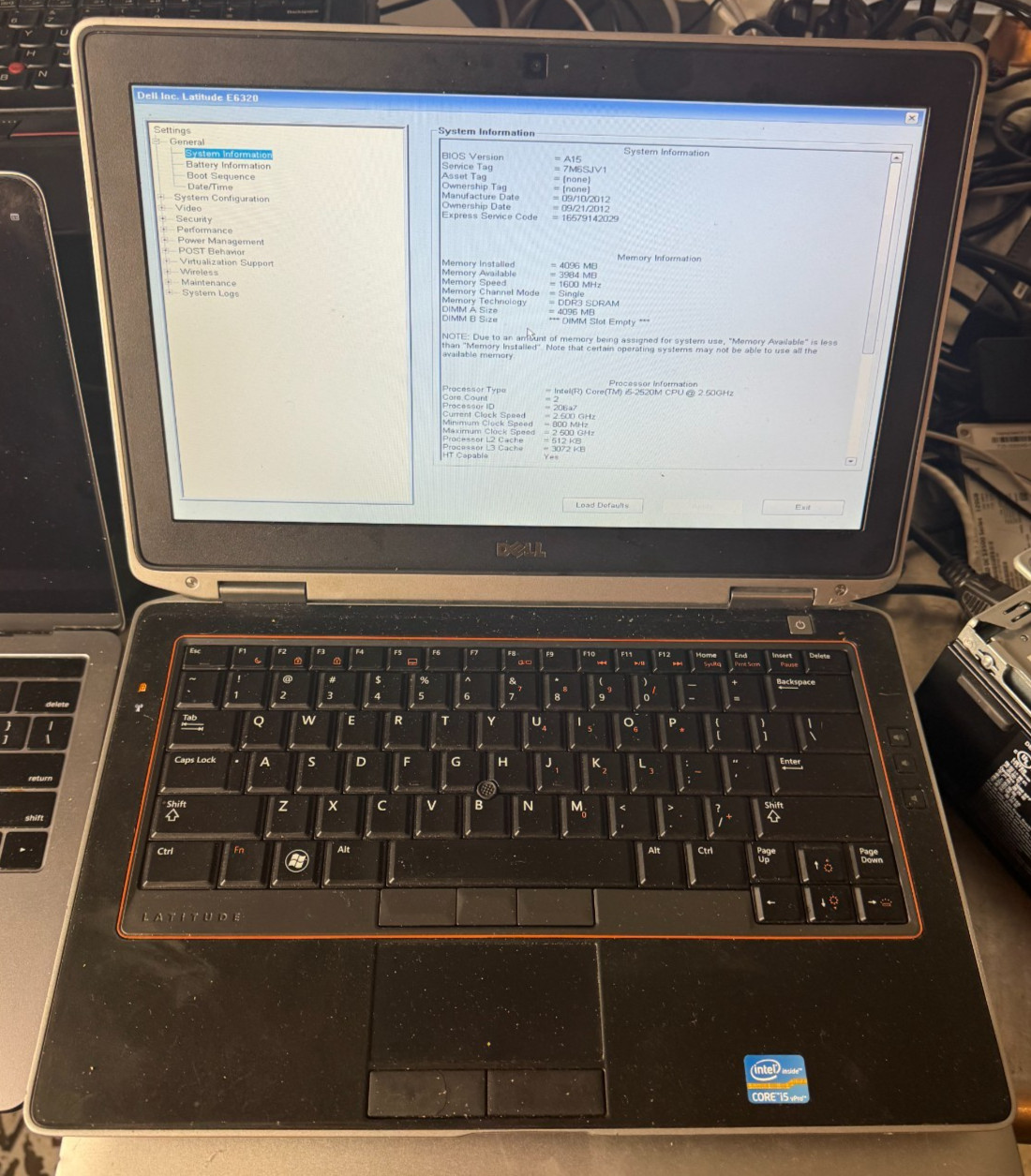 Dell Latitude E6320 Intel Core i5-2520M, 4GB RAM, 13.3″ Laptop for Repair #4814