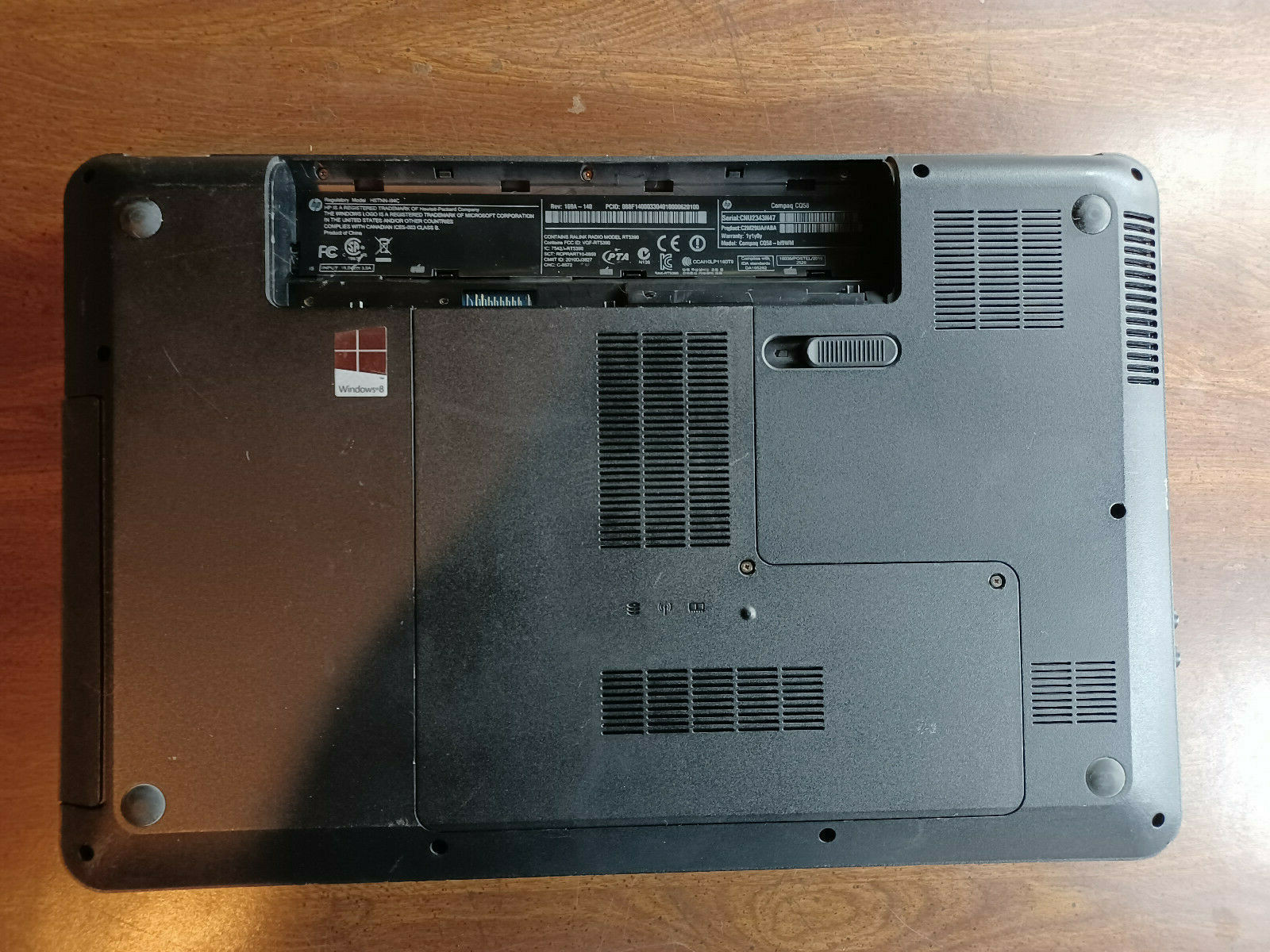 HP COMPAQ CQ58-bf9WM AMD C-60 1Ghz Dual-Core APU w/ Radeon HD 6290-boots to BIOS