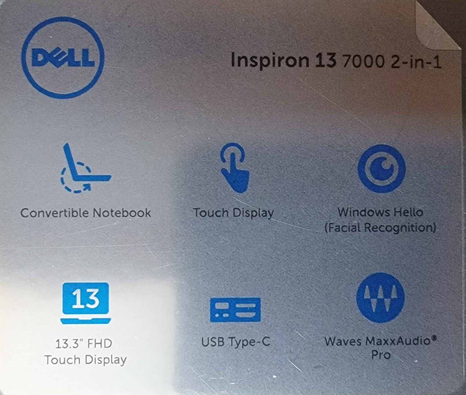 Dell Inspiron 7375 2 IN 1 Ryzen 5 2500U 2.00GHz, 16GB RAM, 256GB SSD, WIN 11 PRO