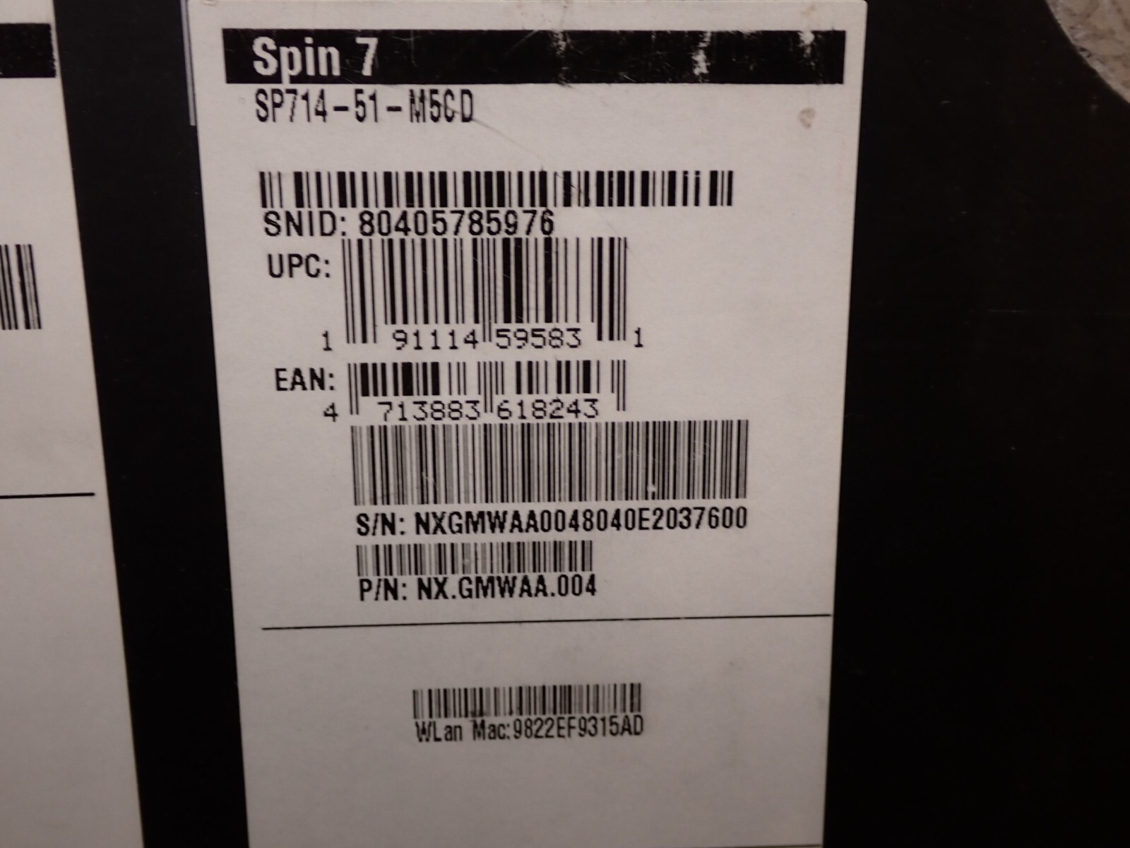 Acer Spin 714 14 Touchscreen Convertible Laptop Tablet Intel i7 8GB 256GB Win 10