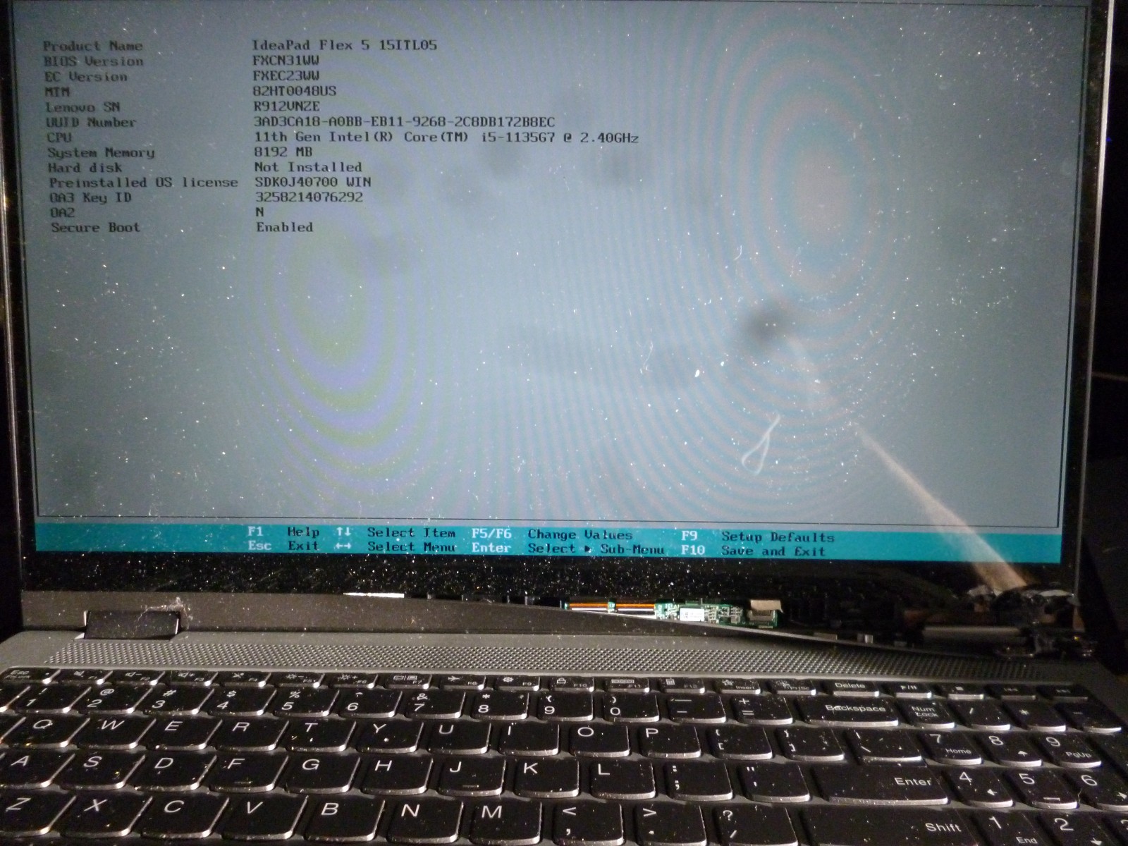 Lenovo IdeaPad Flex 5 15ITL05 Core I5-1135G7 8GB RAM NO HD/OS