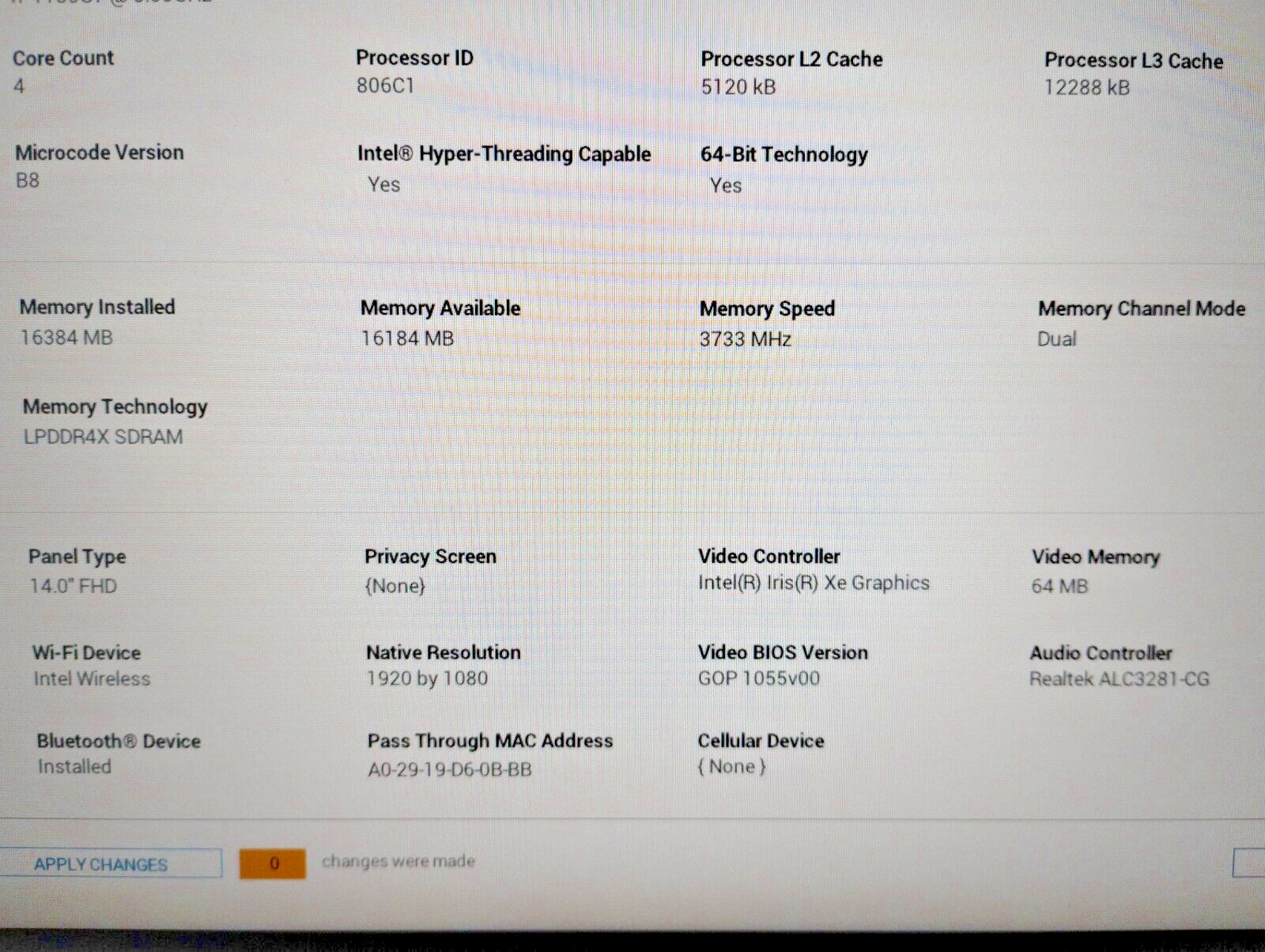 Dell Latitude 7420 14″ FHD 400nits Intel I7-1185G7 16GB/512gb Touch ID Win11Pro