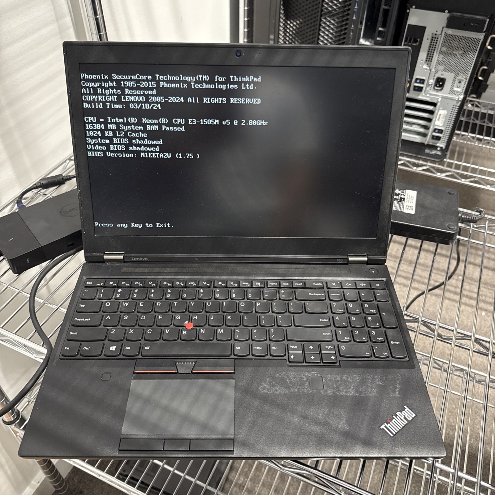 Lenovo Thinkpad P50 Intel Xeon E3-1505M 16GB RAM No HDD NO SSD NO OS Laptop