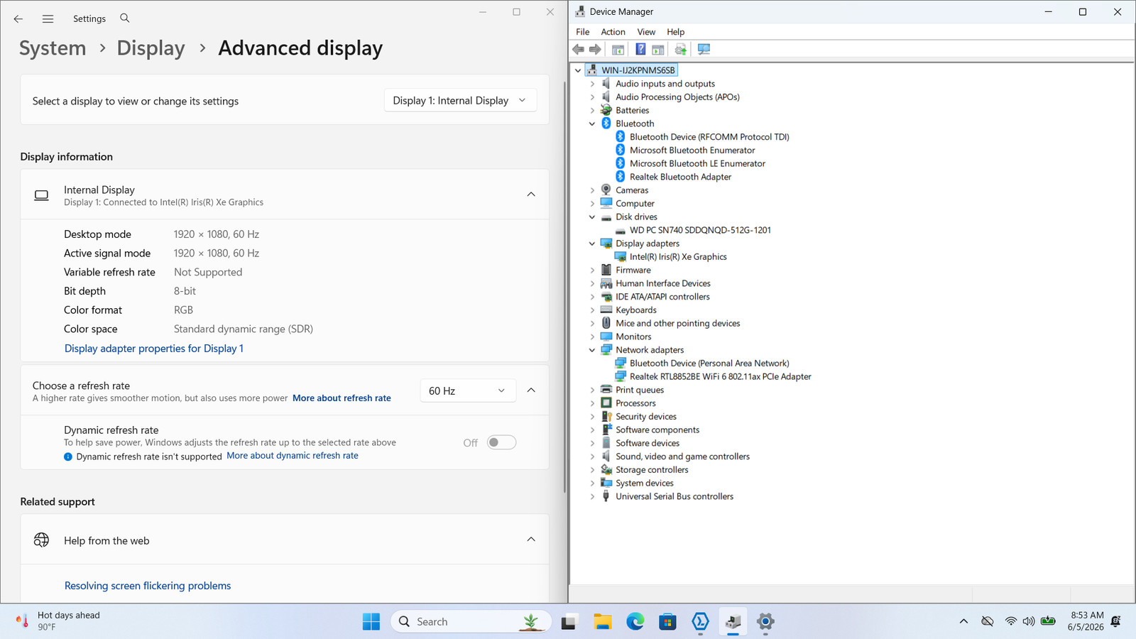 Lenovo IdeaPad 1 15IRU7 15″ FHD 13TH I5-1335U 512GB SSD 16GB W11 Webcam